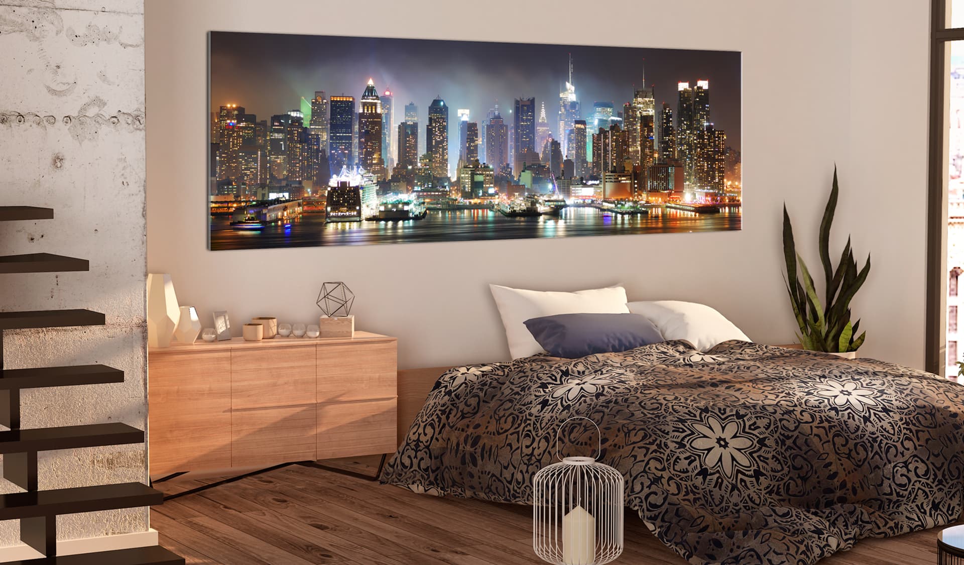 

Obraz - White reflections in New York (rozmiar 120x40)