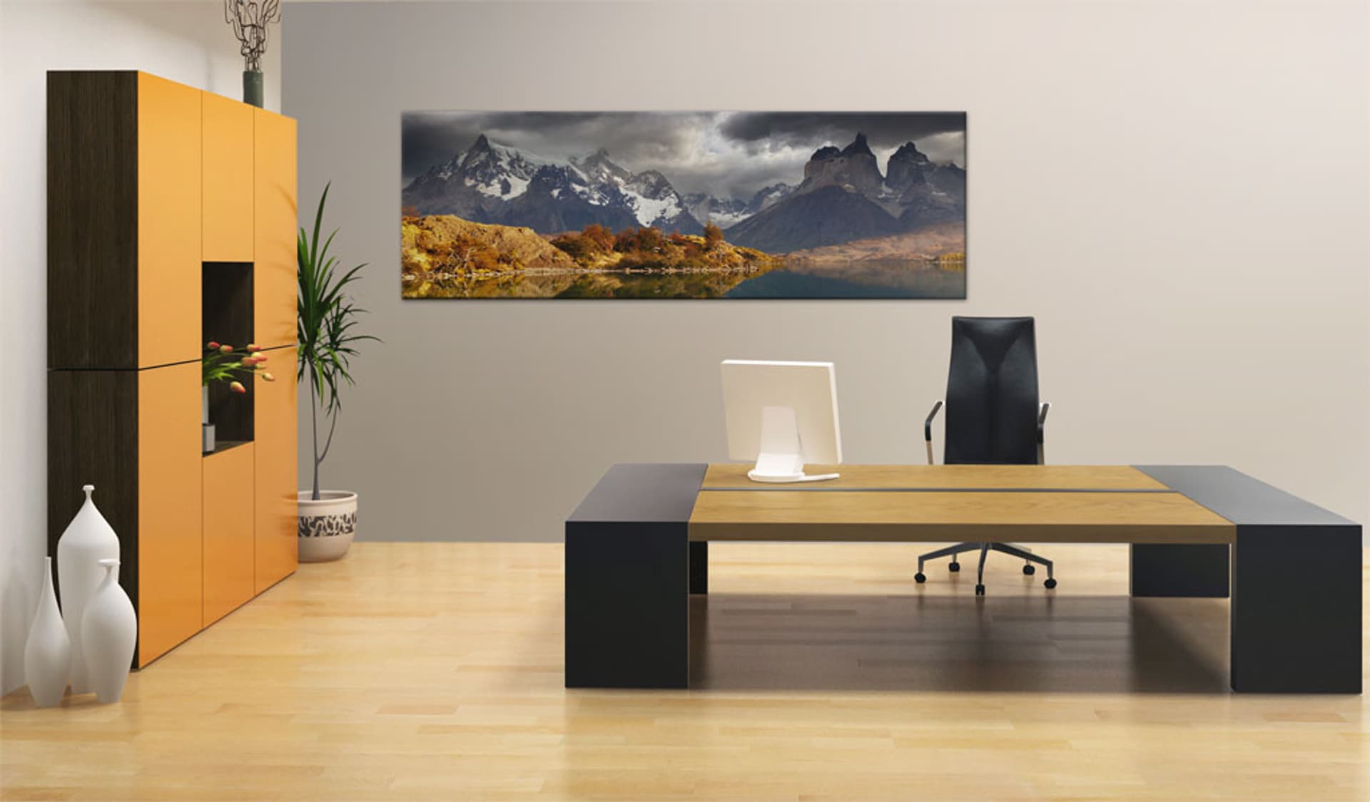 

Obraz - Mountain landscape before a storm (rozmiar 120x40)