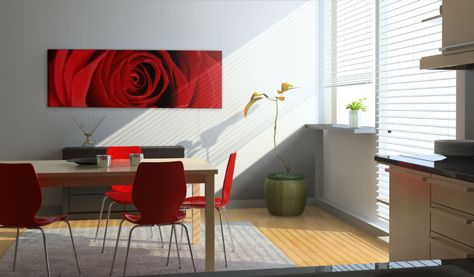 

Obraz - Róża północy (rozmiar 135x45)