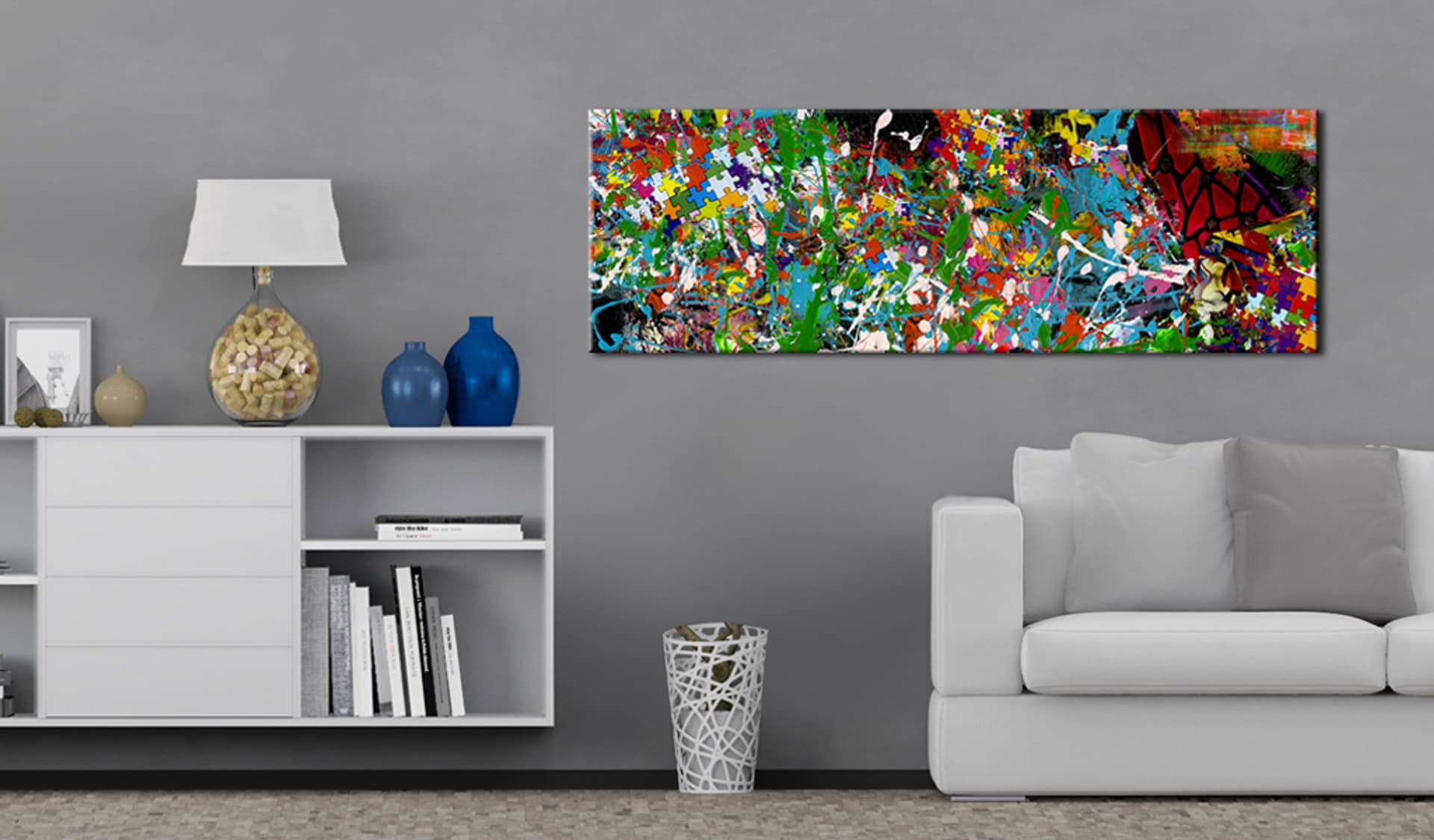 

Obraz - Artystyczna układanka (rozmiar 135x45)
