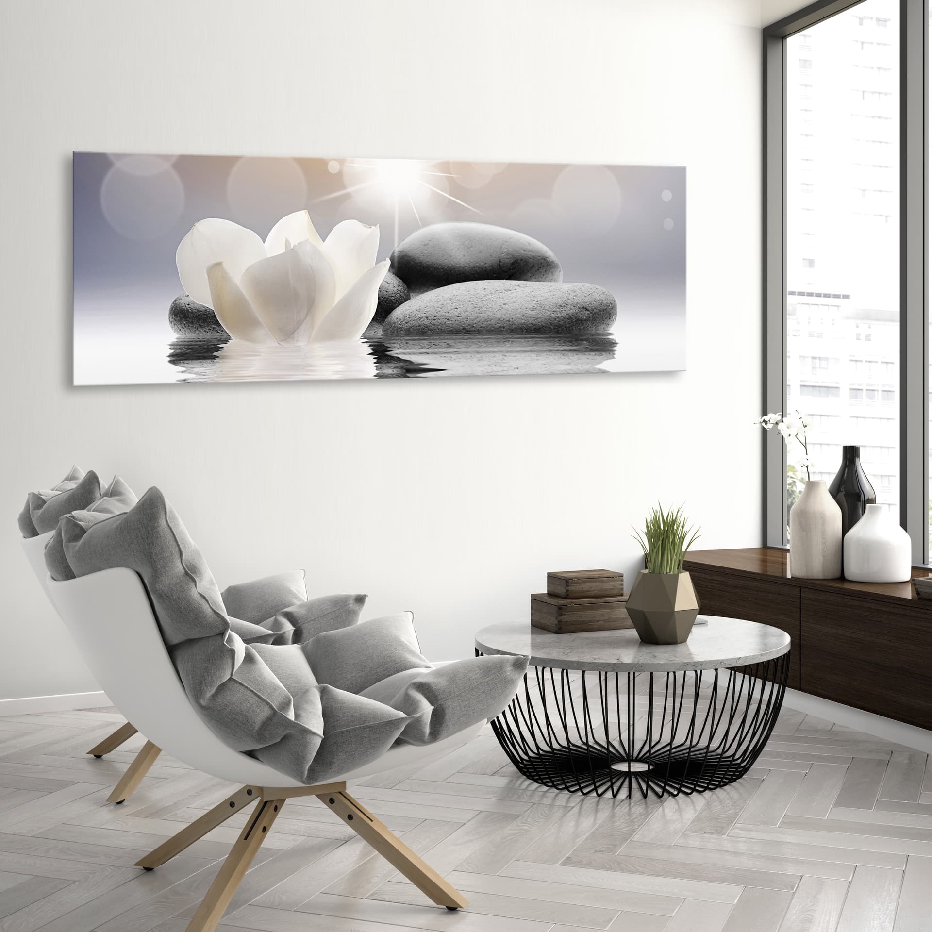 

Obraz - Kamyczki na wodzie (1-częściowy) wąski (rozmiar 135x45)