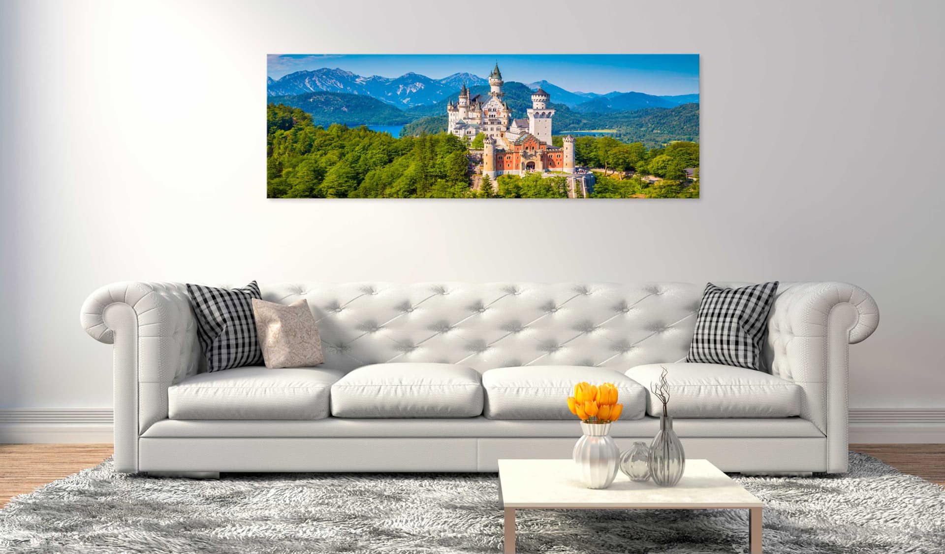 

Obraz - Magiczne miejsca: Zamek Neuschwanstein (rozmiar 120x40)