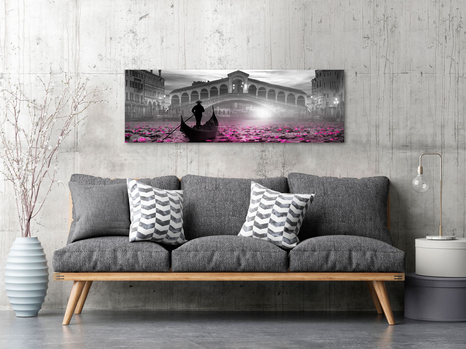 

Obraz - Magiczna Wenecja (1-częściowy) wąski szary (rozmiar 135x45)