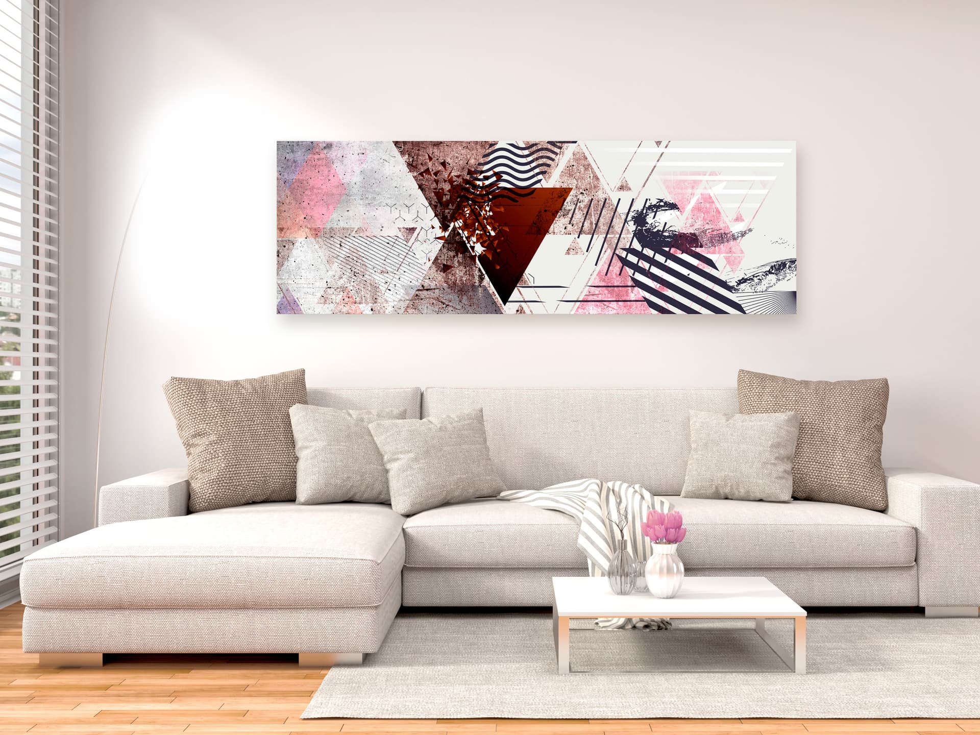 

Obraz - Geometryczne tło (1-częściowy) wąski (rozmiar 150x50)