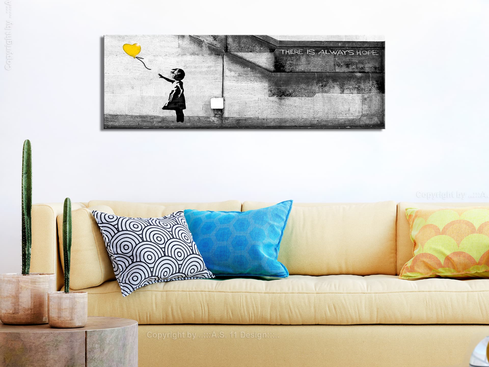 

Obraz - Zawsze jest nadzieja (1-częściowy) wąski żółty (rozmiar 135x45)