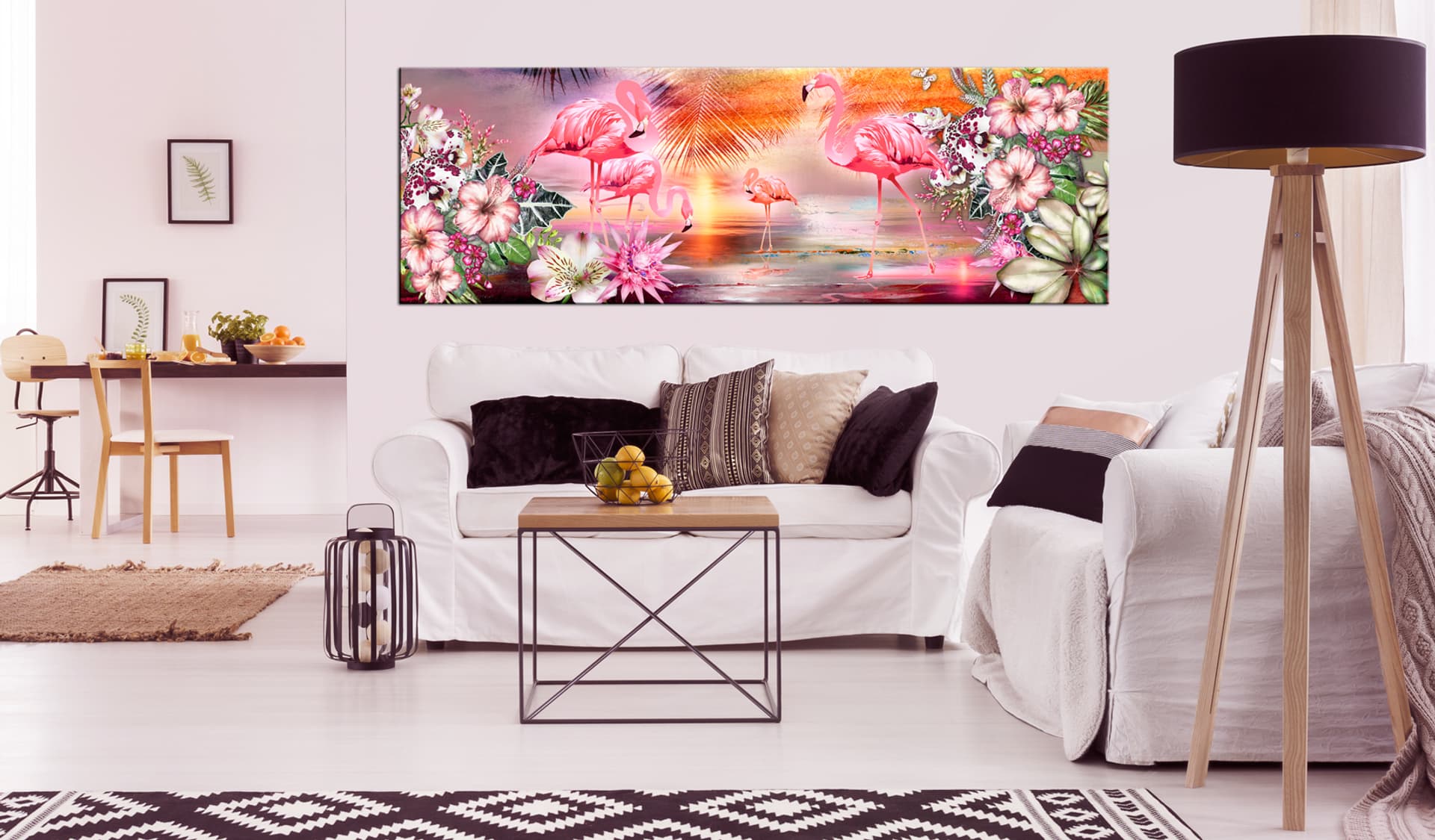 

Obraz - Kraina flamingów (rozmiar 150x50)
