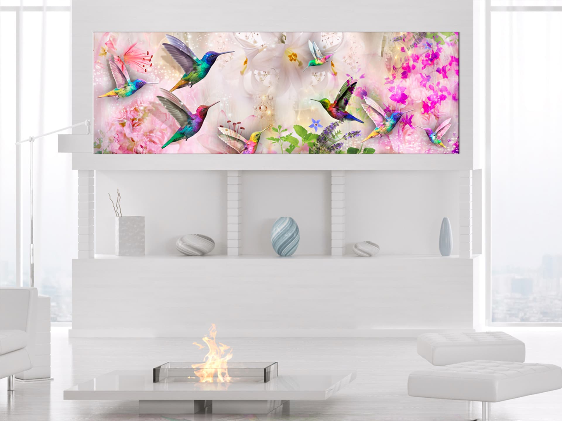 

Obraz - Kolorowe kolibry (1-częściowy) wąski (rozmiar 150x50)