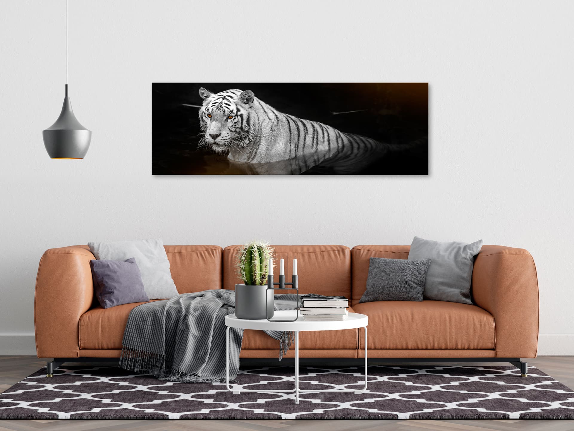

Obraz - Lśniący tygrys (1-częściowy) pomarańczowy wąski (rozmiar 120x40)
