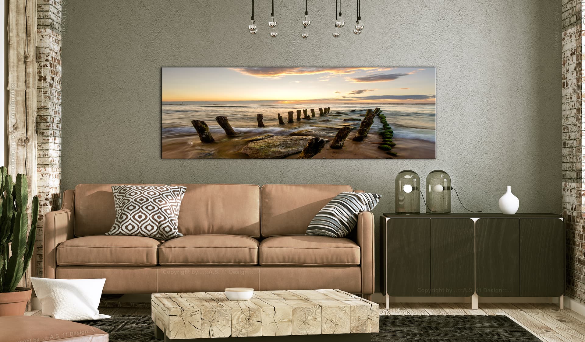 

Obraz - Drewniane falochrony (rozmiar 120x40)