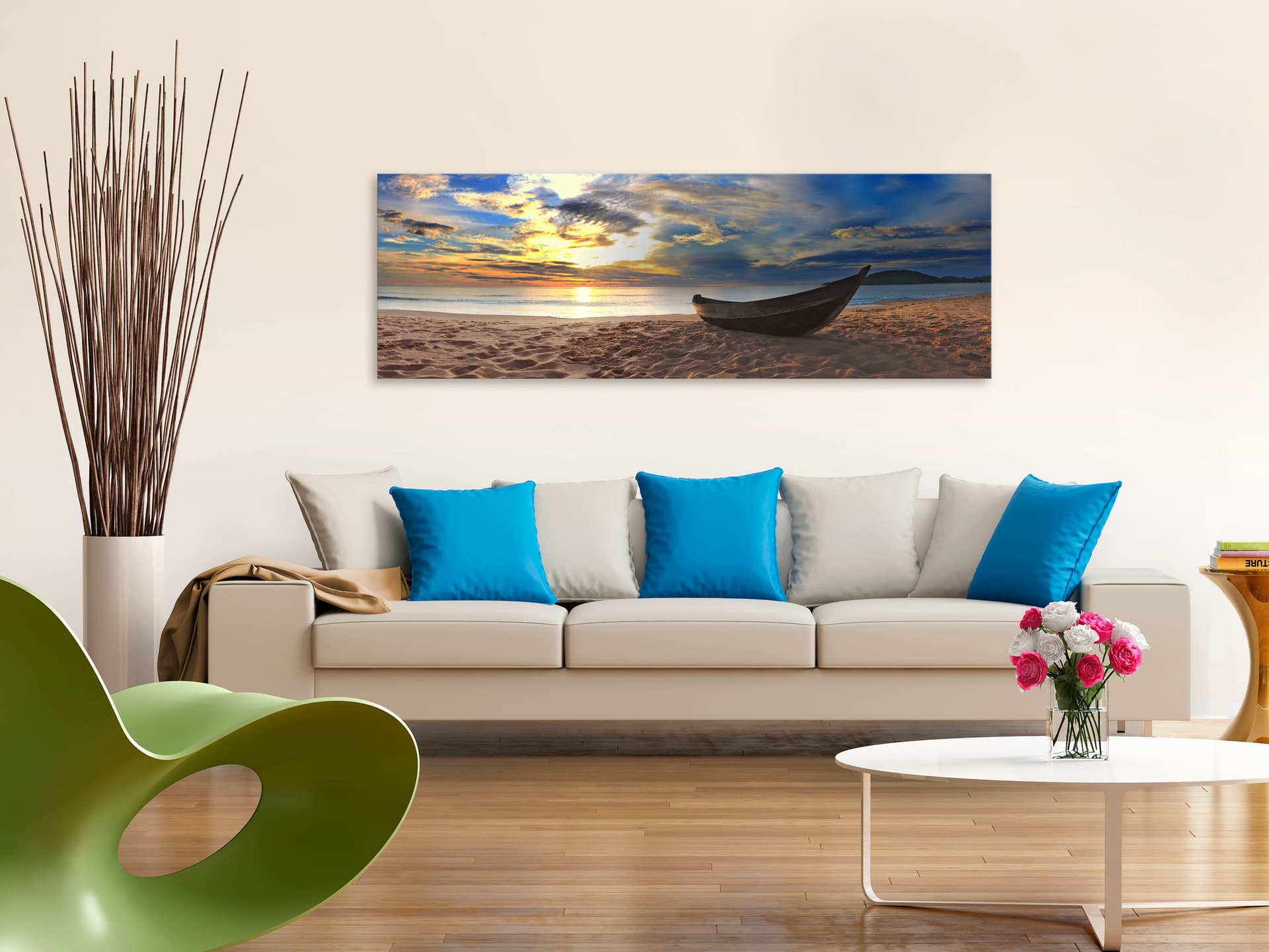 

Obraz - Łódka na plaży (1-częściowy) wąski (rozmiar 150x50)