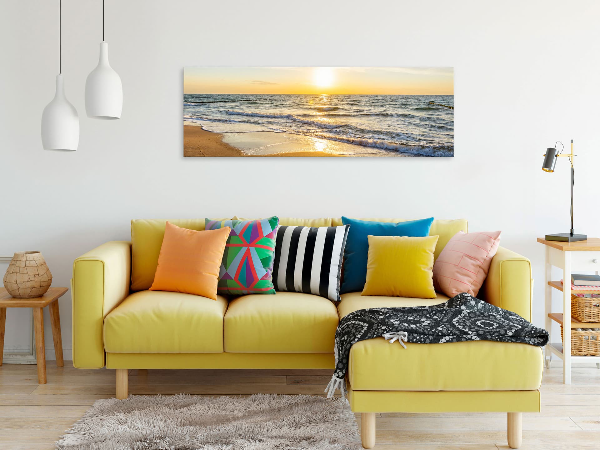 

Obraz - Spokojne fale (1-częściowy) wąski złoty (rozmiar 135x45)