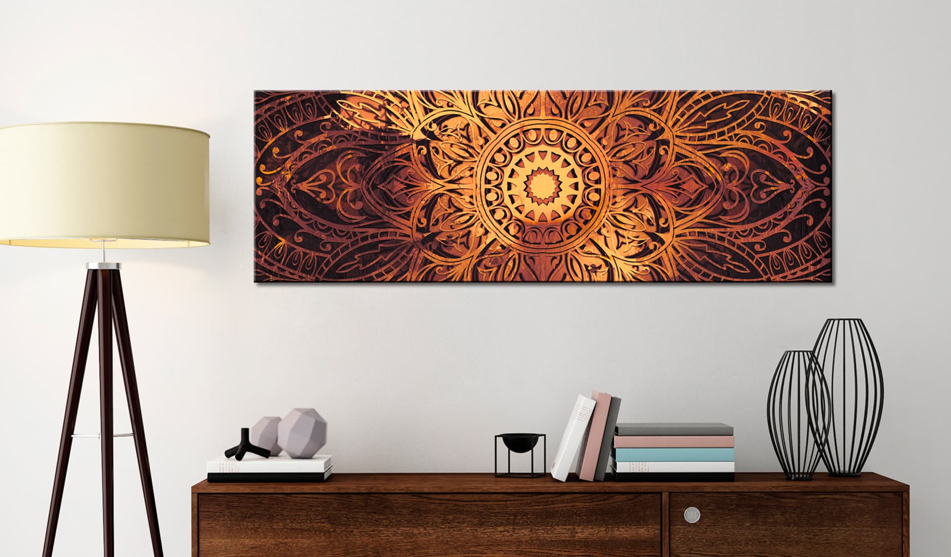 

Obraz - Bursztynowa Mandala (rozmiar 120x40)