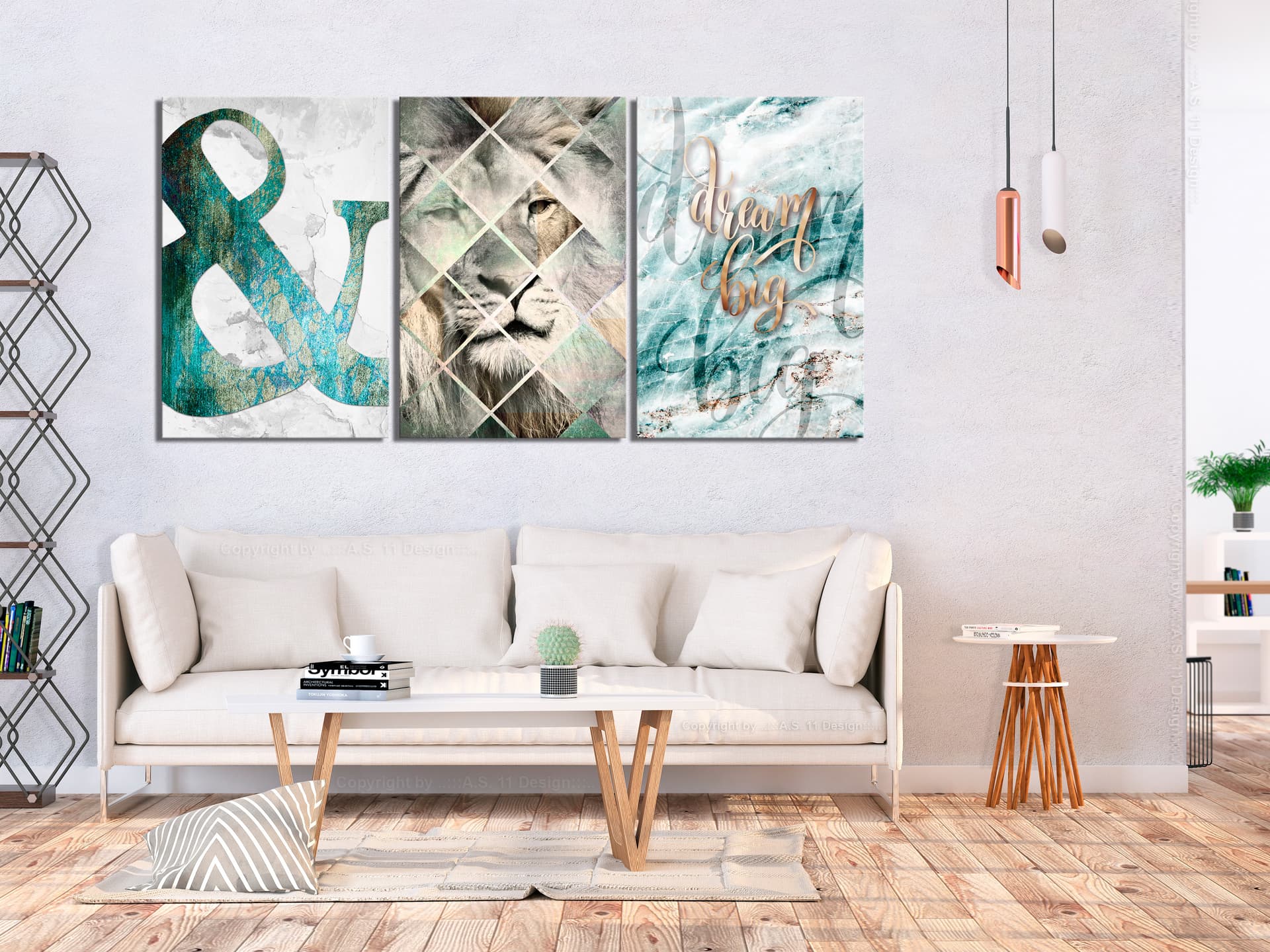 

Obraz - Marzenia lwa (3-częściowy) (rozmiar 120x60)