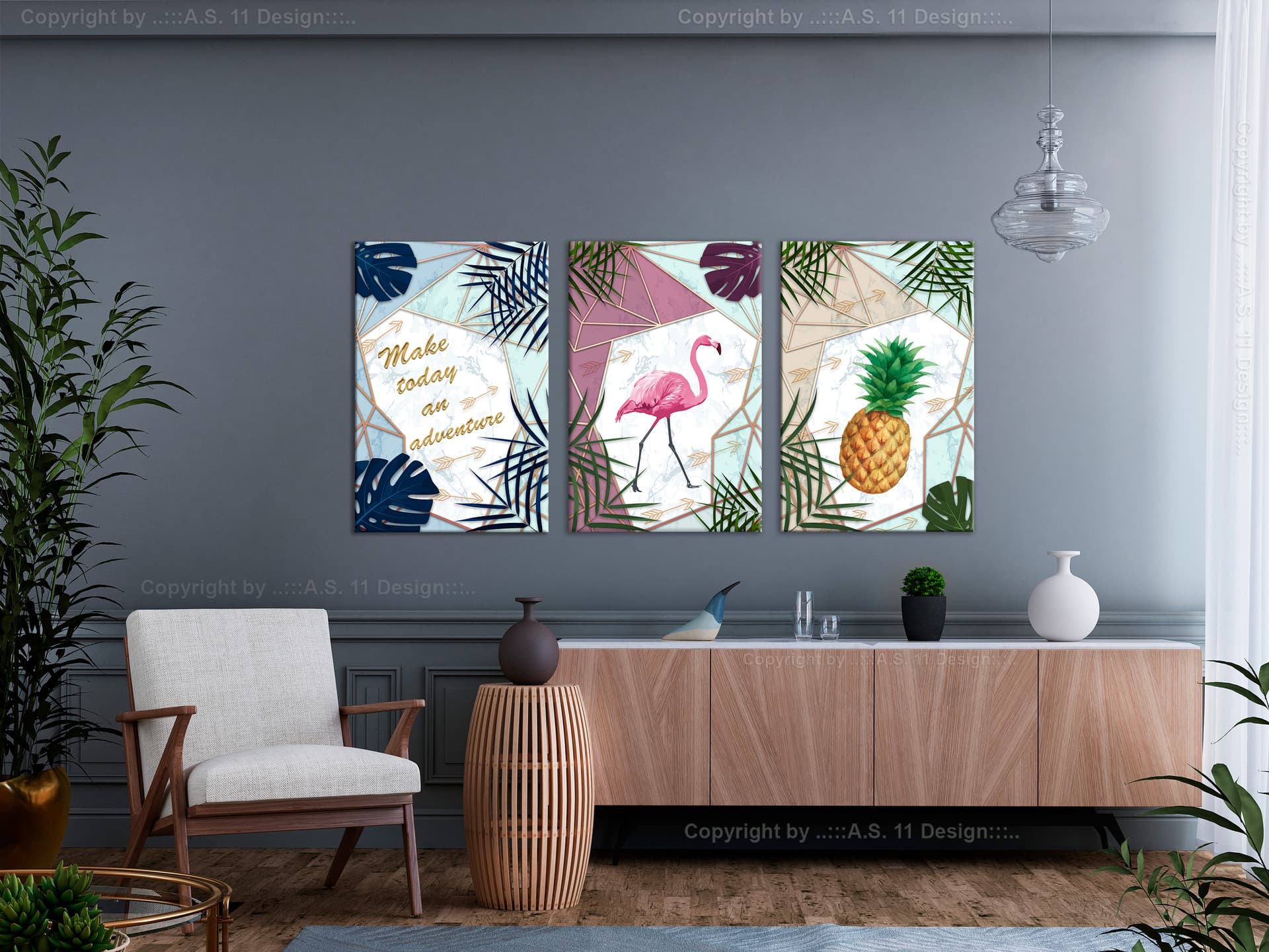 

Obraz - Tropikalny tryptyk (3-częściowy) (rozmiar 120x60)