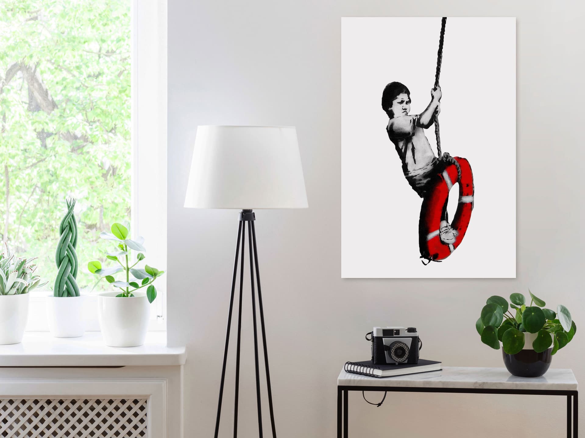 

Obraz - Banksy: Chłopiec na linie (1-częściowy) pionowy (rozmiar 80x120)