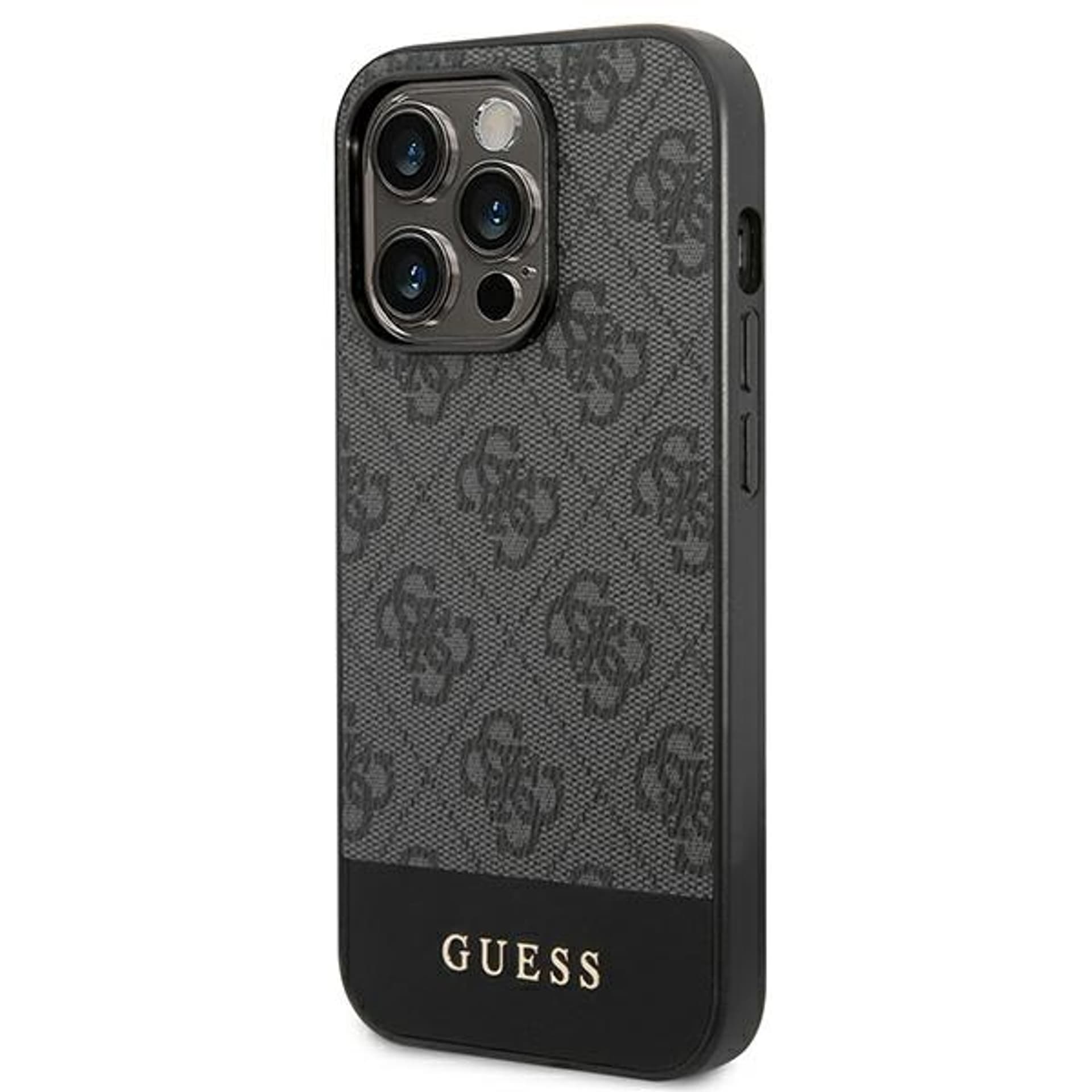 

Guess GUHCP14LG4GLGR iPhone 14 Pro 6,1" szary/grey hard case 4G Stripe Collection