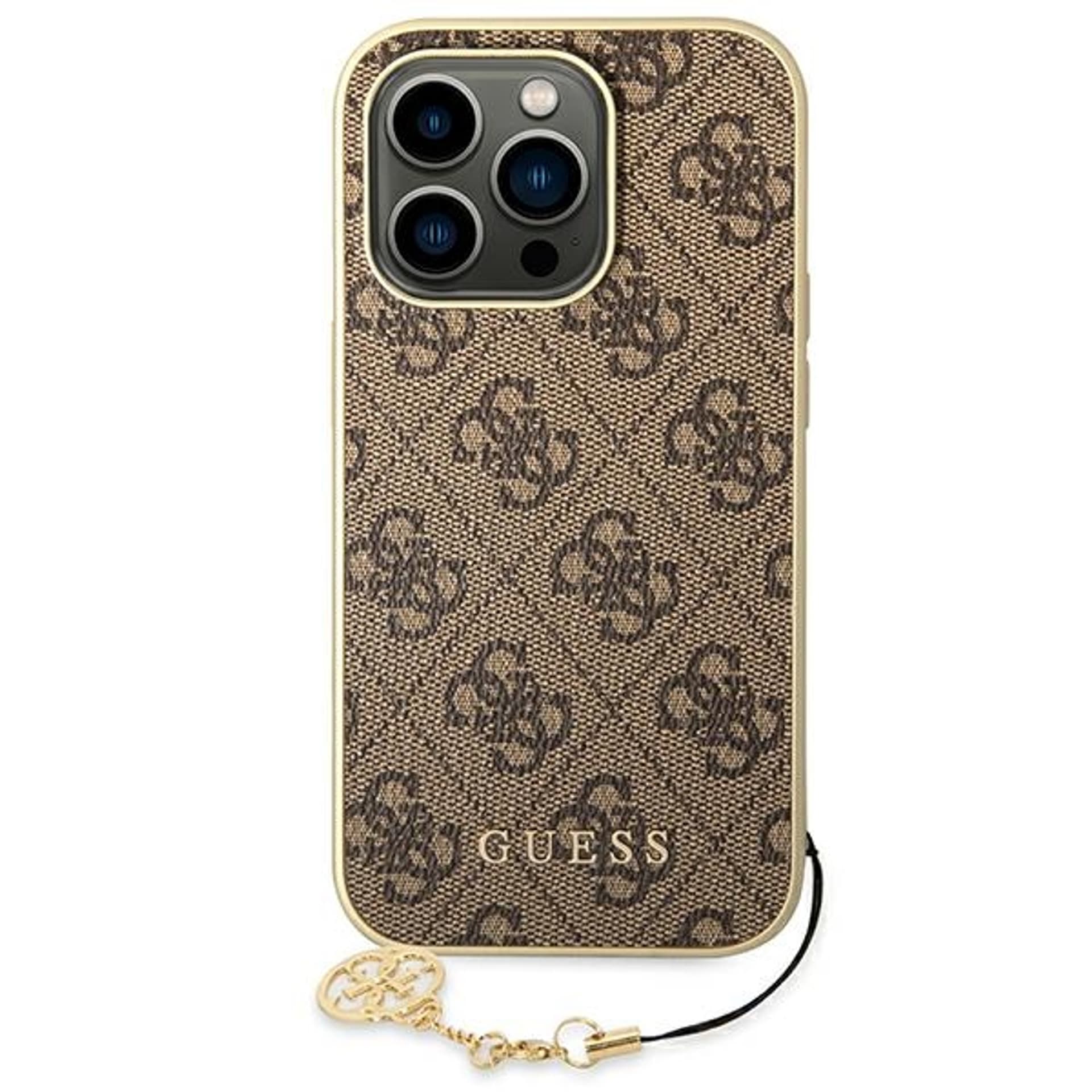 

Guess GUHCP14LGF4GBR iPhone 14 Pro 6,1" brązowy/brown hardcase 4G Charms Collection