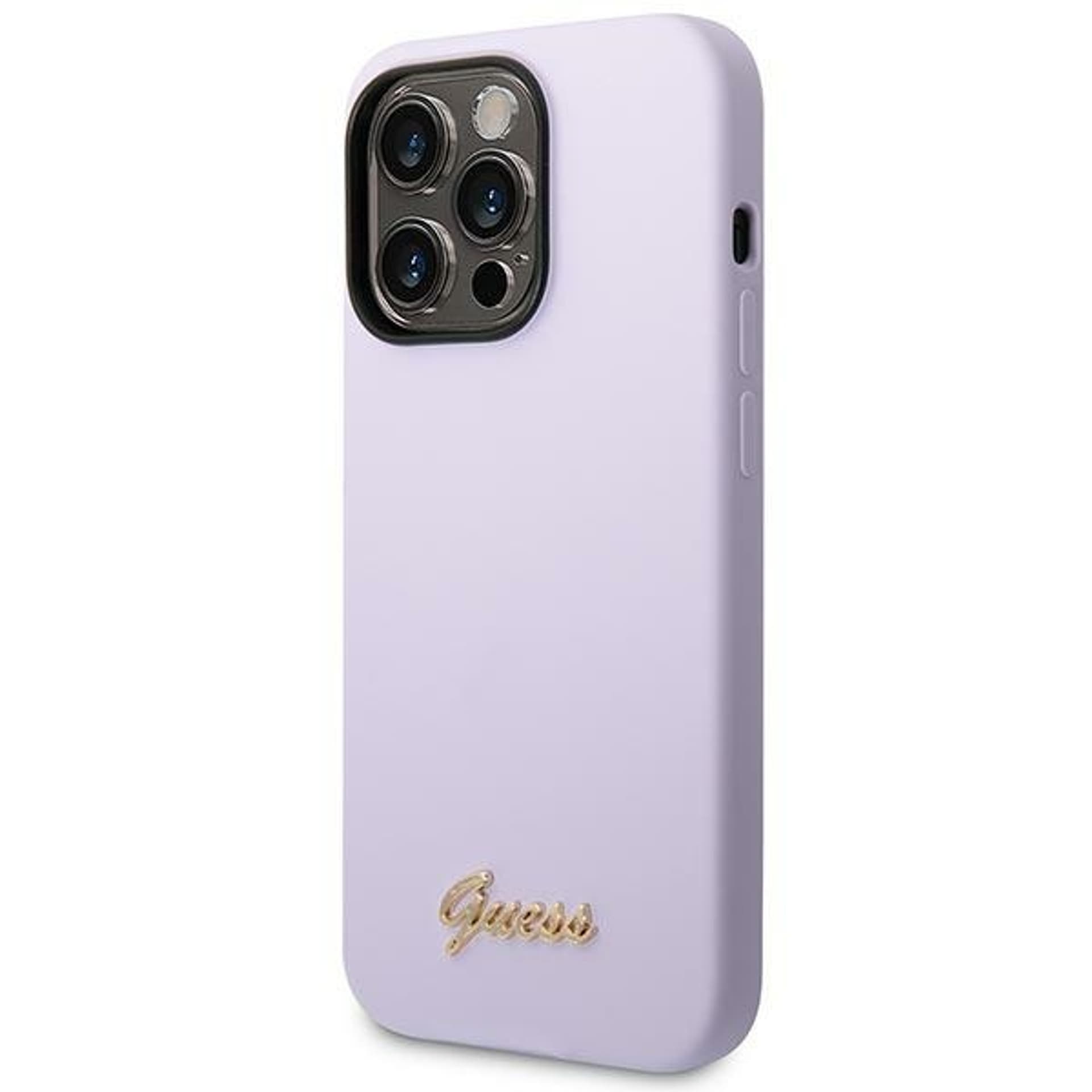 

Guess GUHCP14XSLSMU iPhone 14 Pro Max 6,7" fioletowy/purple hard case Silicone Vintage Gold Logo