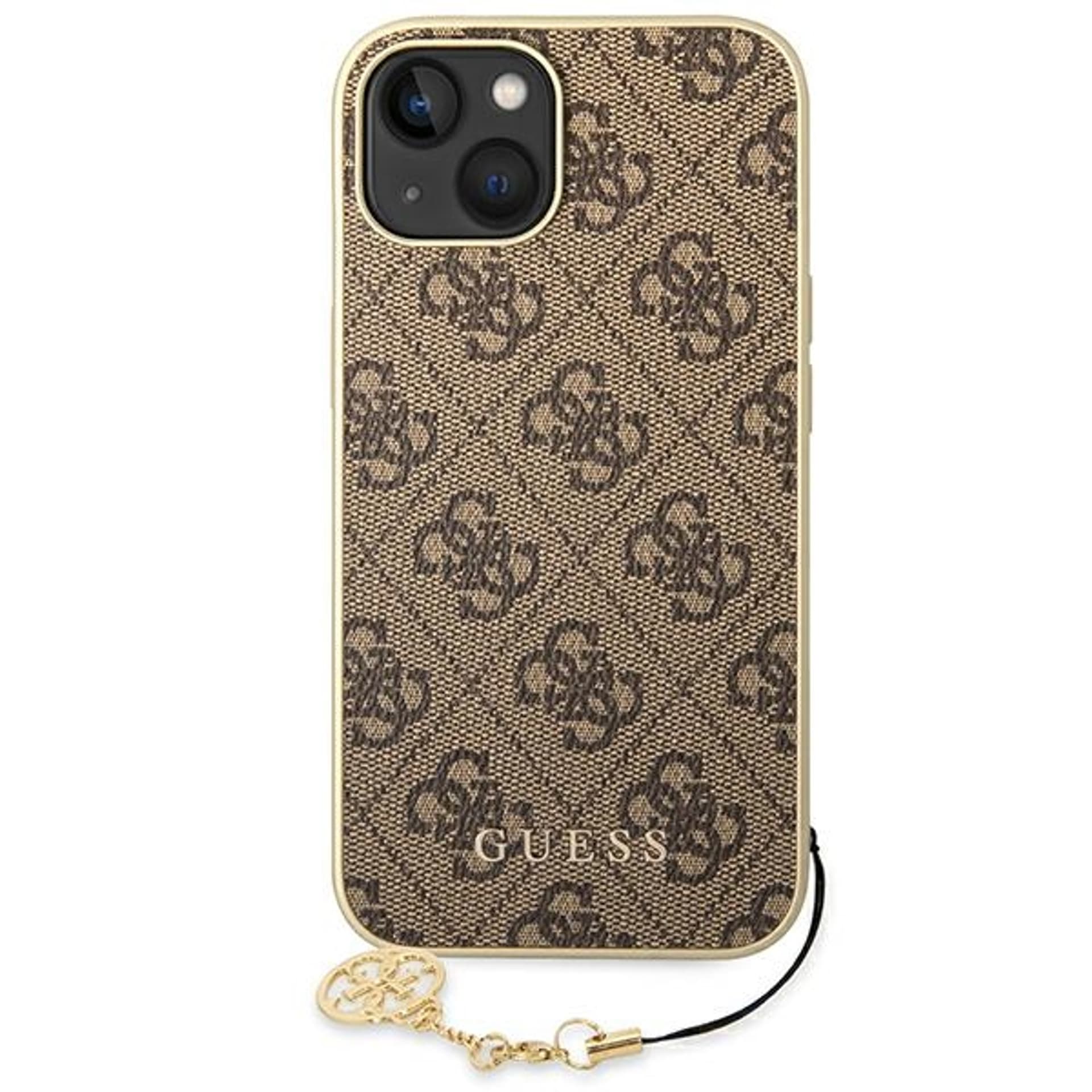 

Guess GUHCP14SGF4GBR iPhone 14 6,1" brązowy/brown hardcase 4G Charms Collection