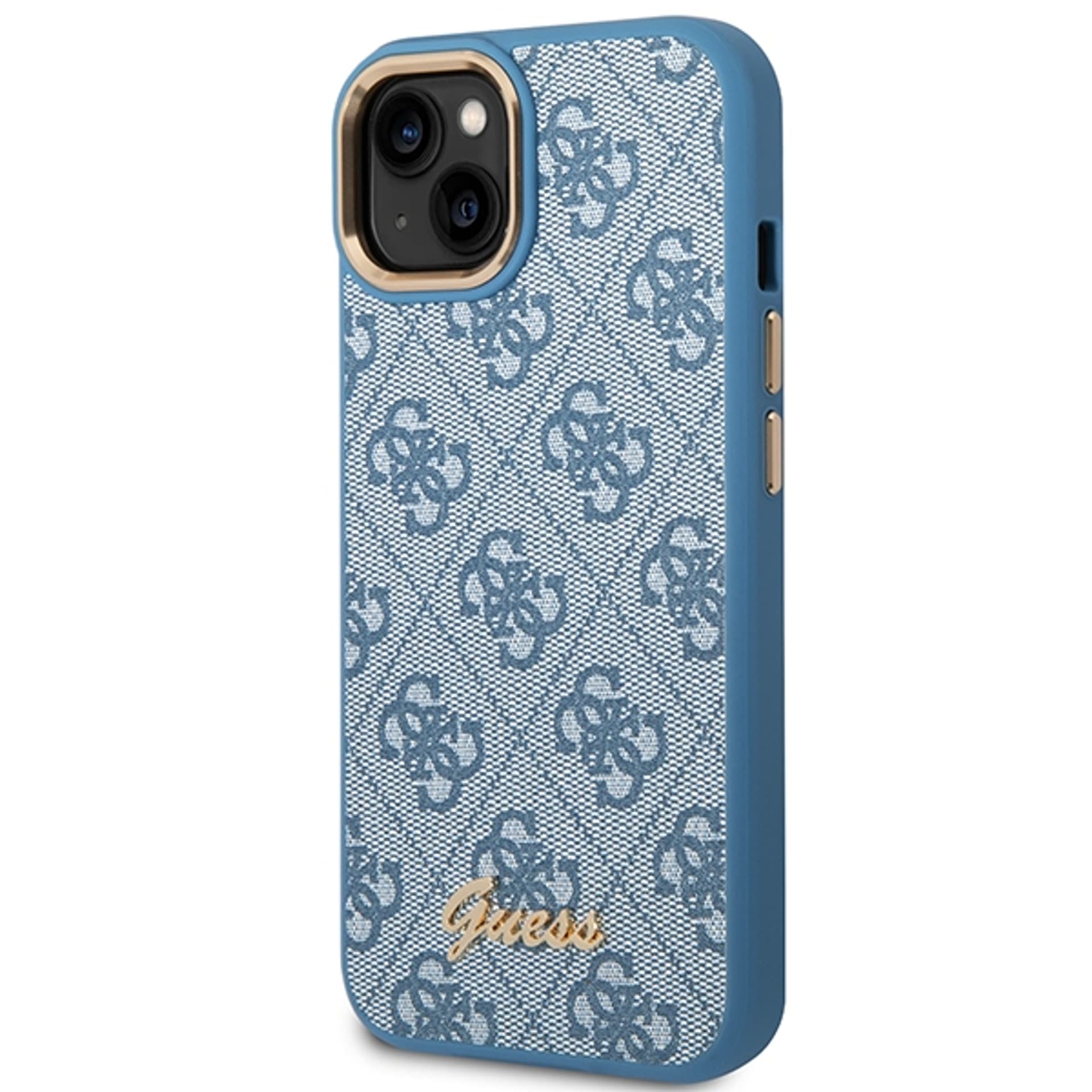 

Guess GUHCP14SHG4SHB iPhone 14 6,1" niebieski/blue hard case 4G Vintage Gold Logo