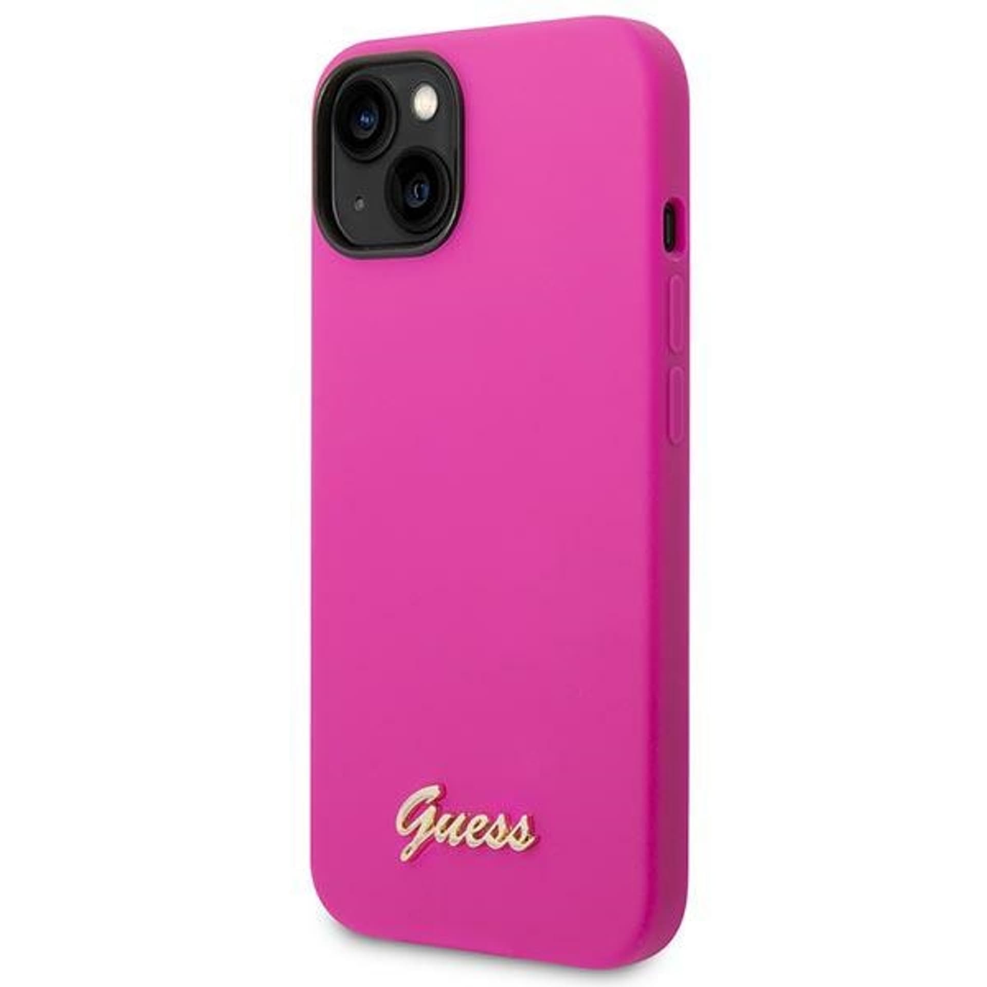 

Guess GUHCP14SSLSMF iPhone 14 6,1" fuksja/fuschia hard case Silicone Vintage Gold Logo