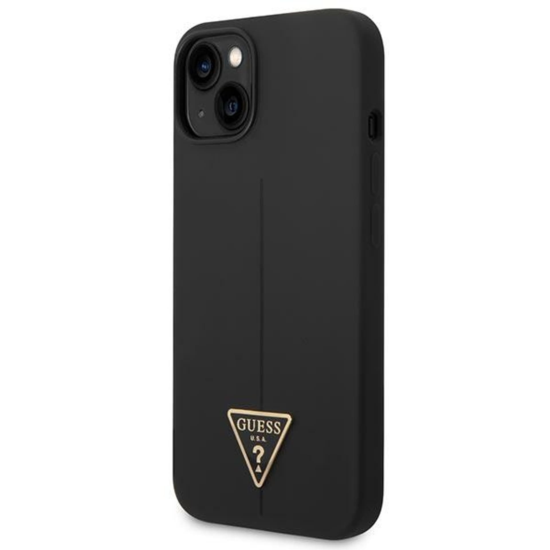 

Guess GUHCP14SSLTGK iPhone 14 6,1" czarny/black hardcase Silicone Triangle