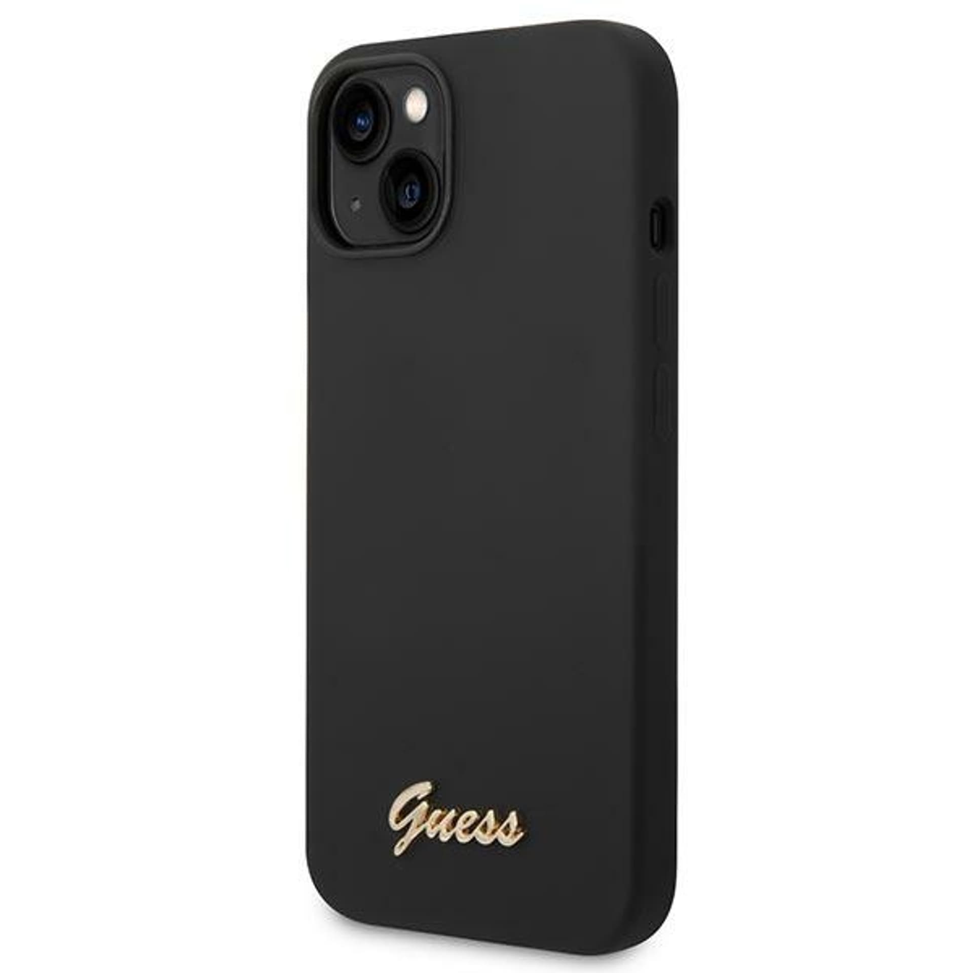 

Guess GUHCP14MSLSMK iPhone 14 Plus 6,7" czarny/black hard case Silicone Vintage Gold Logo