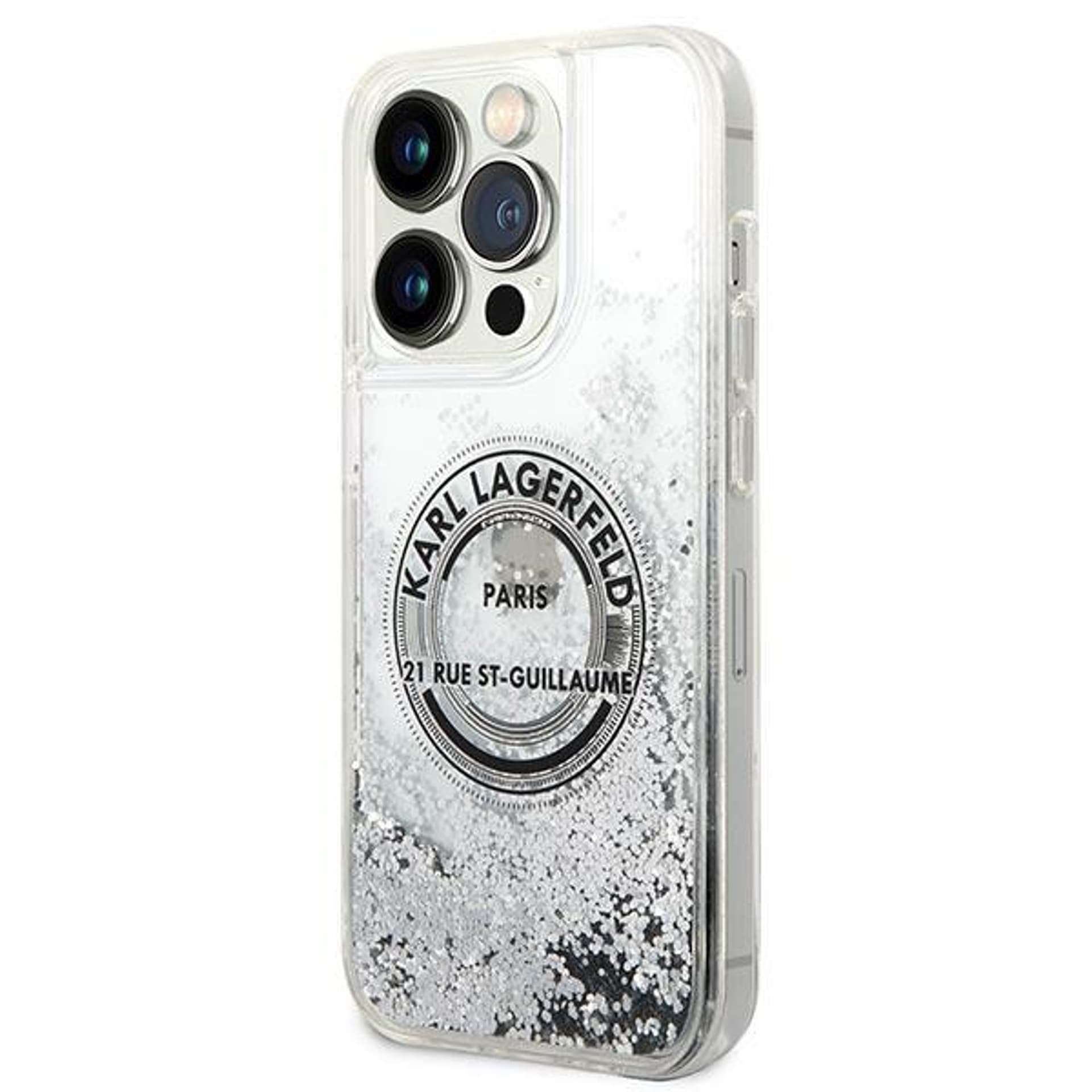 

Karl Lagerfeld KLHCP14LLCRSGRS iPhone 14 Pro 6,1" srebrny/silver hardcase Liquid Glitter RSG