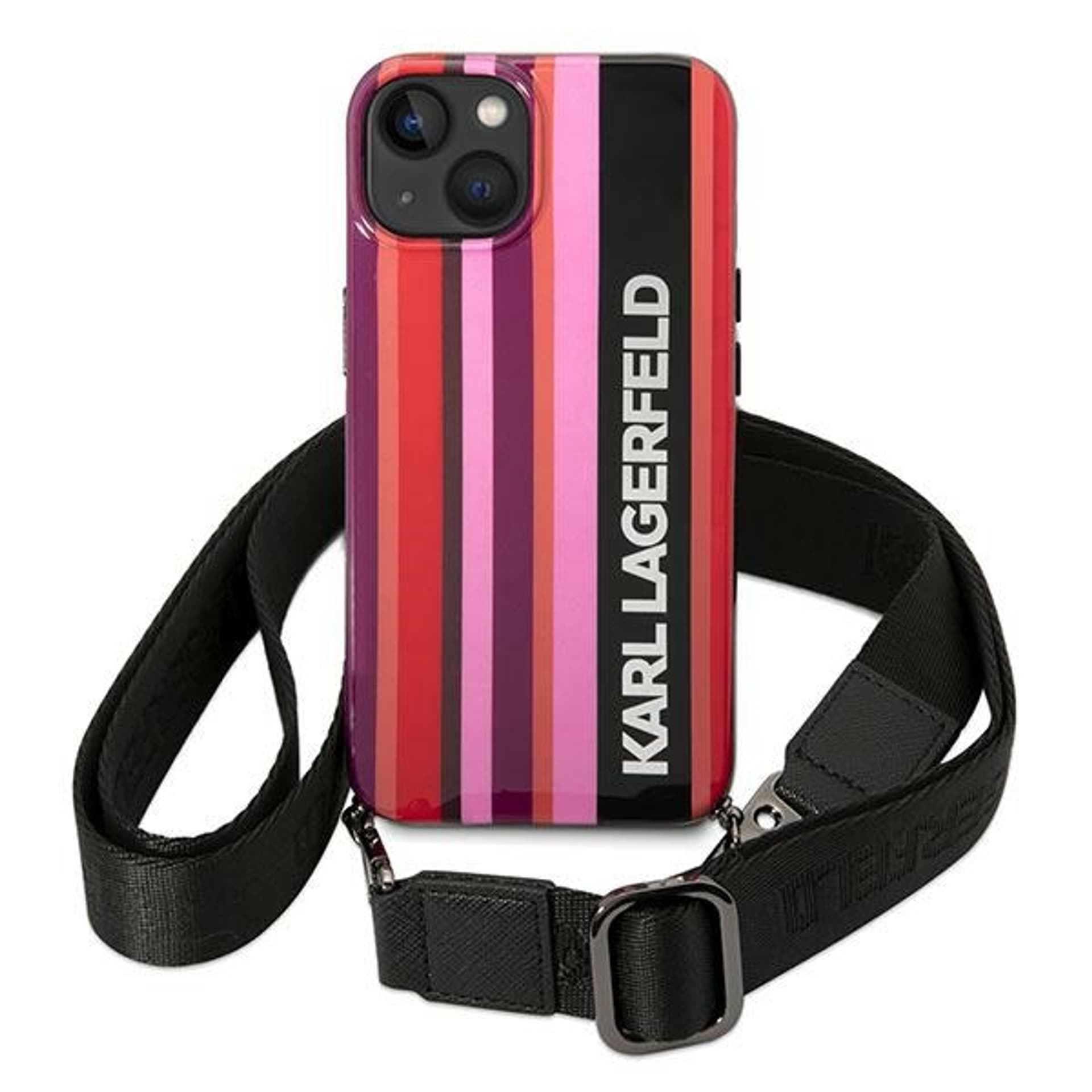 

Karl Lagerfeld KLHCP14MSTSTP iPhone 14 Plus 6,7" hardcase różowy/pink Color Stripes Strap