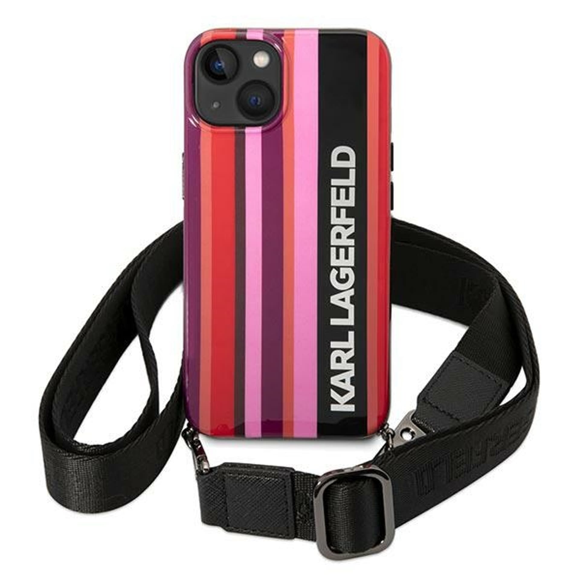 

Karl Lagerfeld KLHCP14SSTSTP iPhone 14 6,1" hardcase różowy/pink Color Stripes Strap