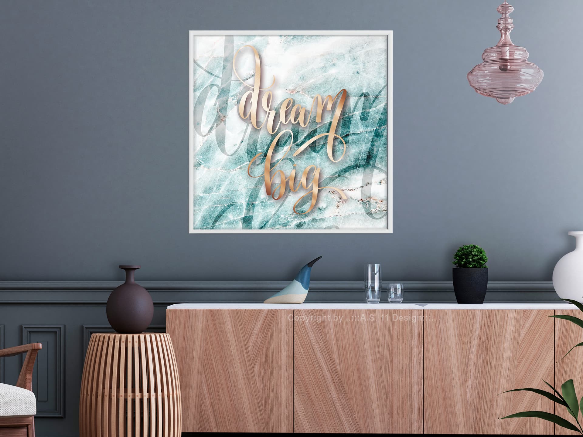 

Plakat - Miej wielkie marzenia (kwadratowy) (rozmiar 20x20, wykończenie Rama biała)