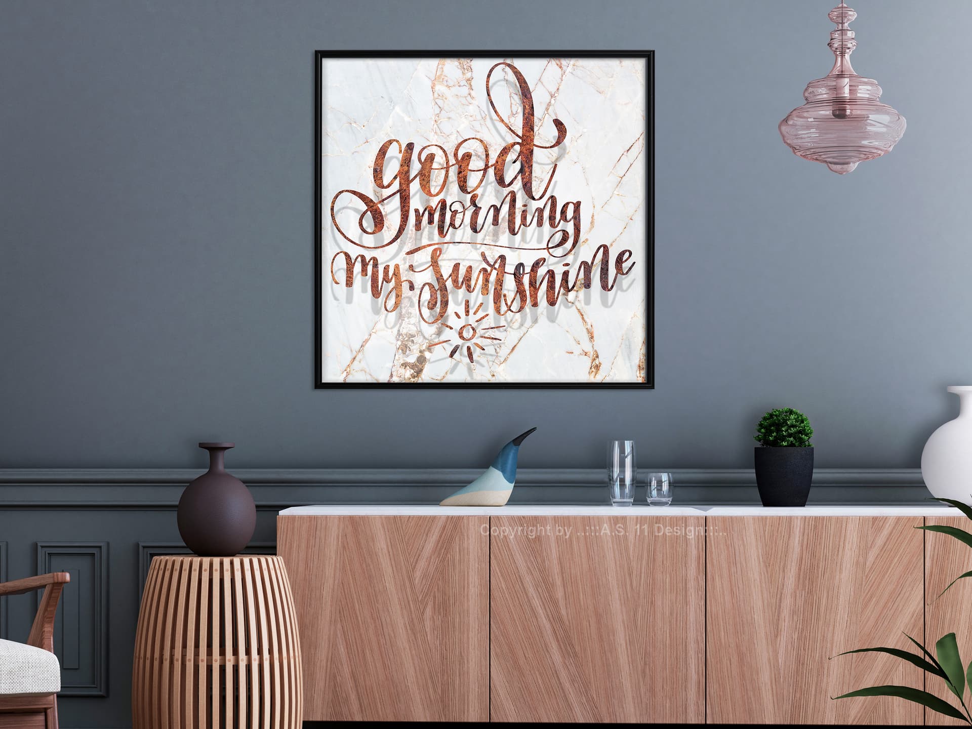 

Plakat - Dzień dobry (kwadratowy) (rozmiar 20x20, wykończenie Rama czarna)