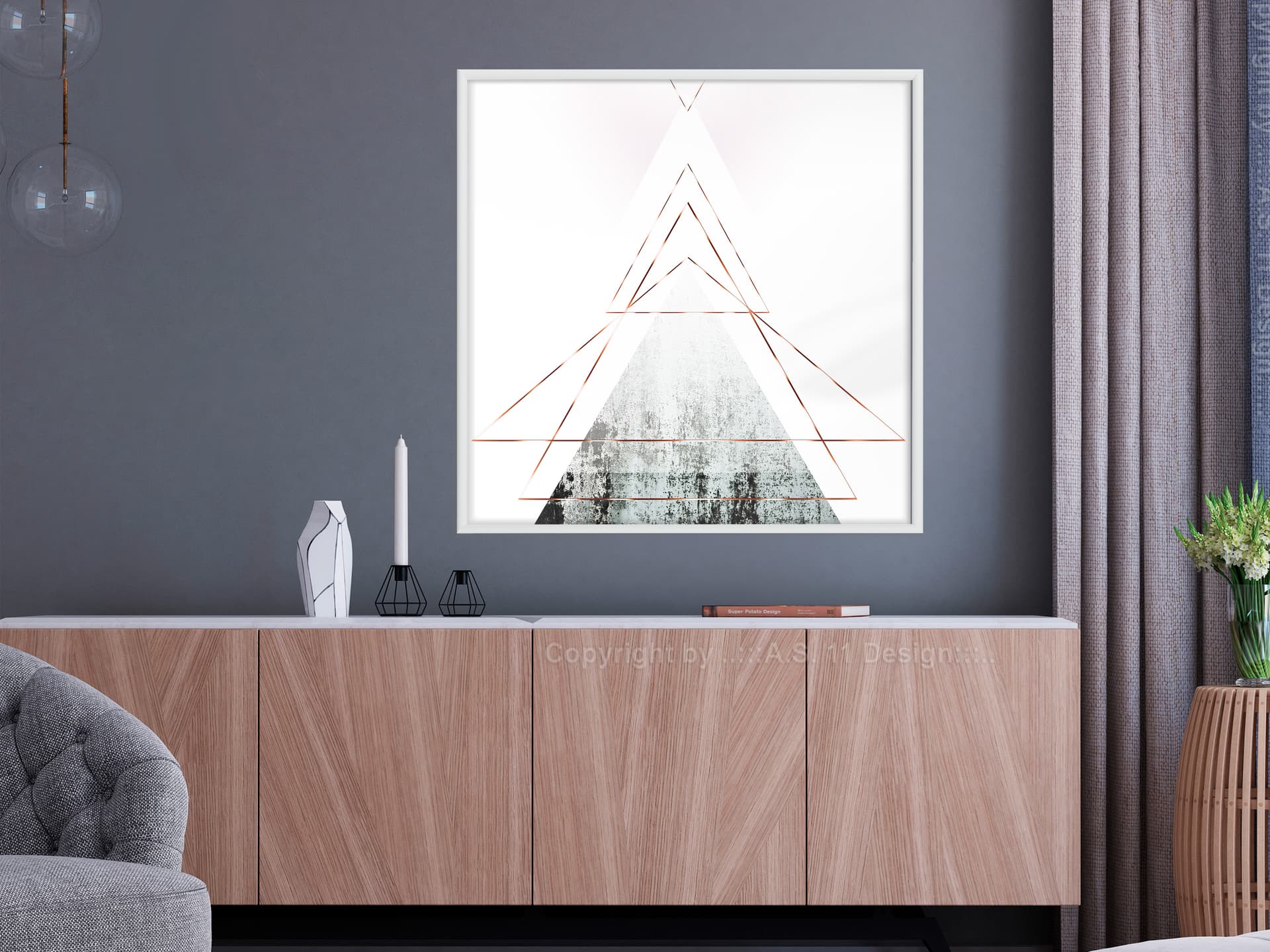 

Plakat - Ośnieżony szczyt (kwadratowy) (rozmiar 50x50, wykończenie Rama biała)
