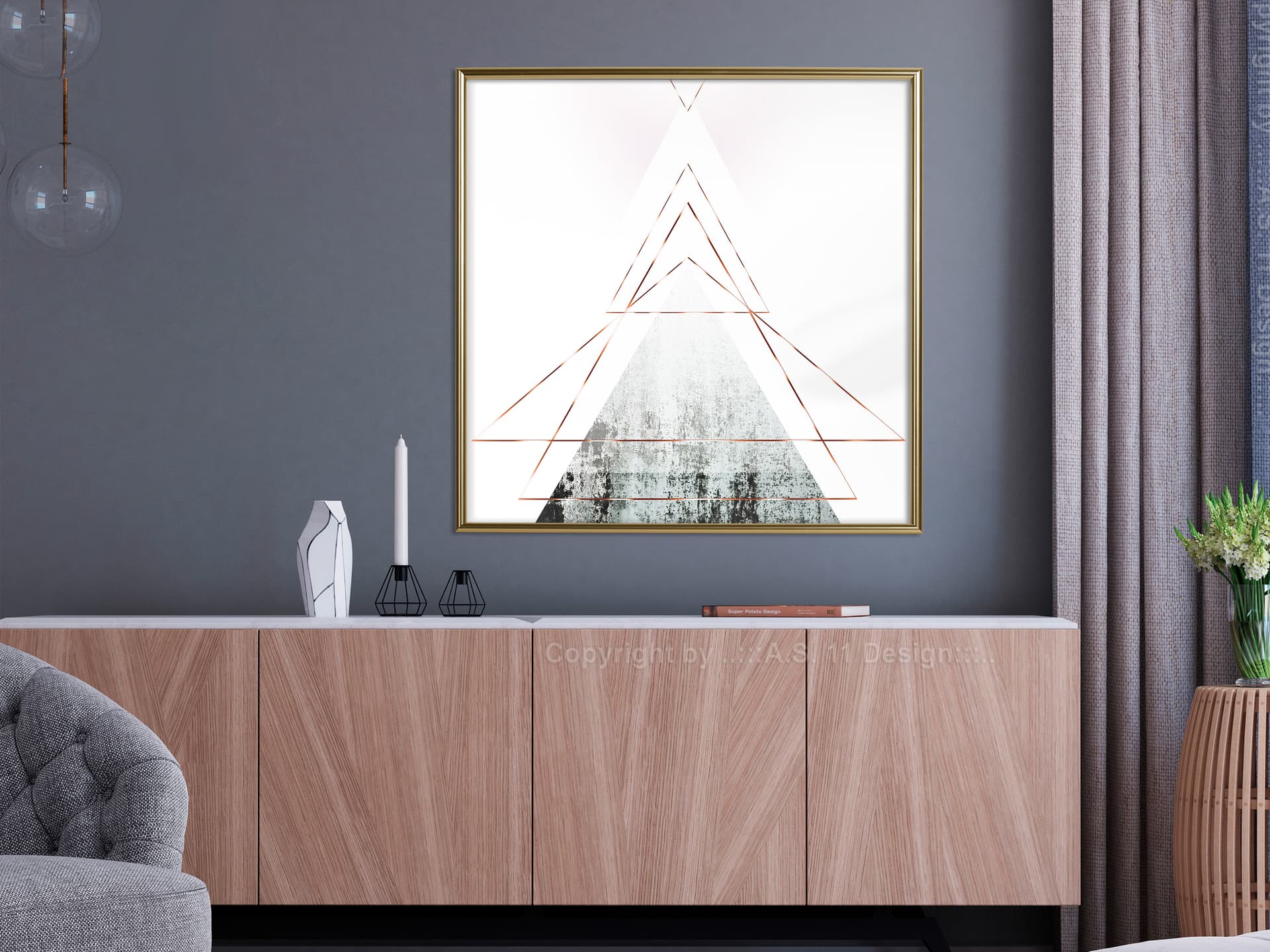 

Plakat - Ośnieżony szczyt (kwadratowy) (rozmiar 20x20, wykończenie Rama złota)