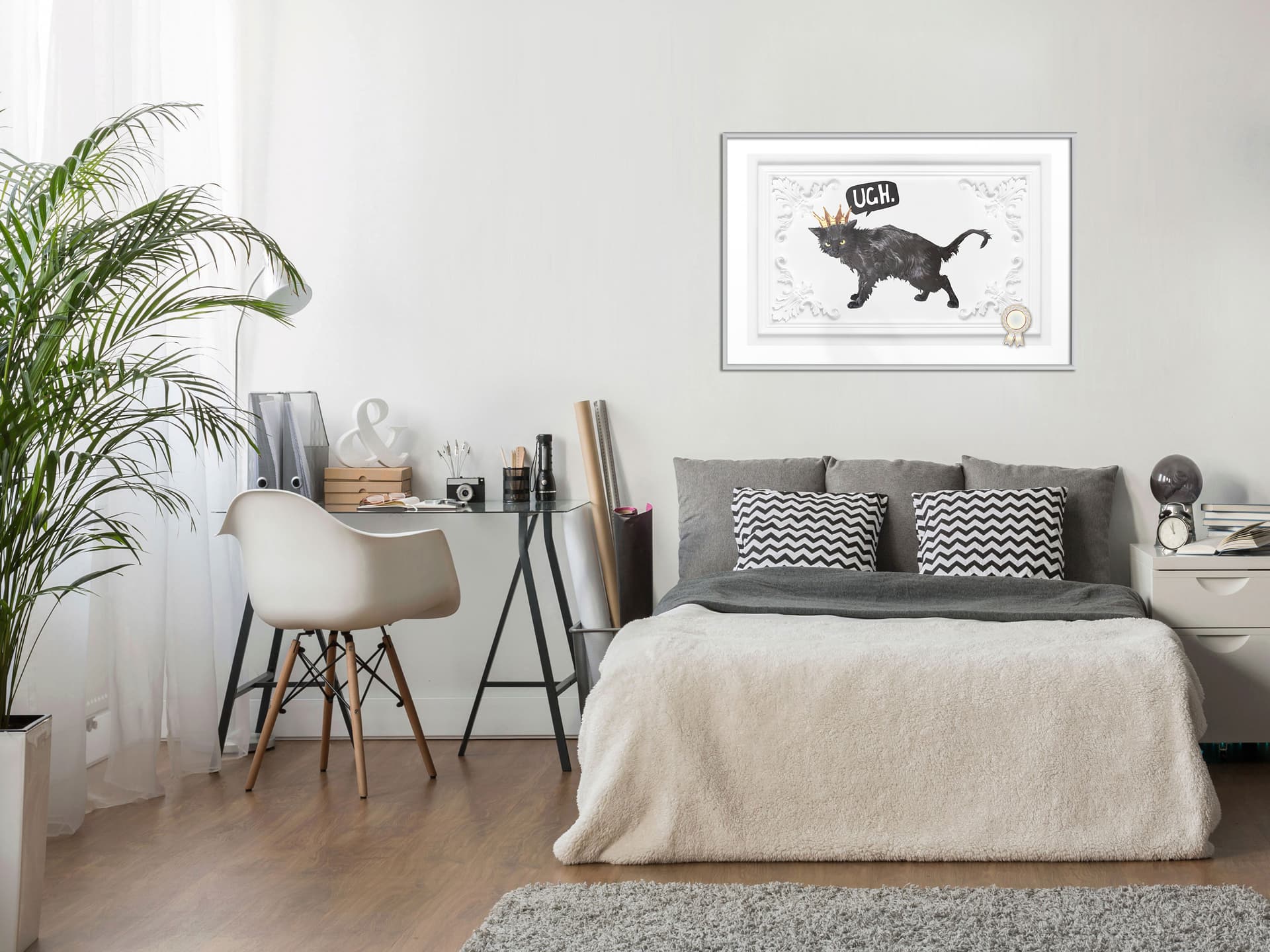 

Plakat - Kot rządzi I (rozmiar 30x20, wykończenie Rama biała)