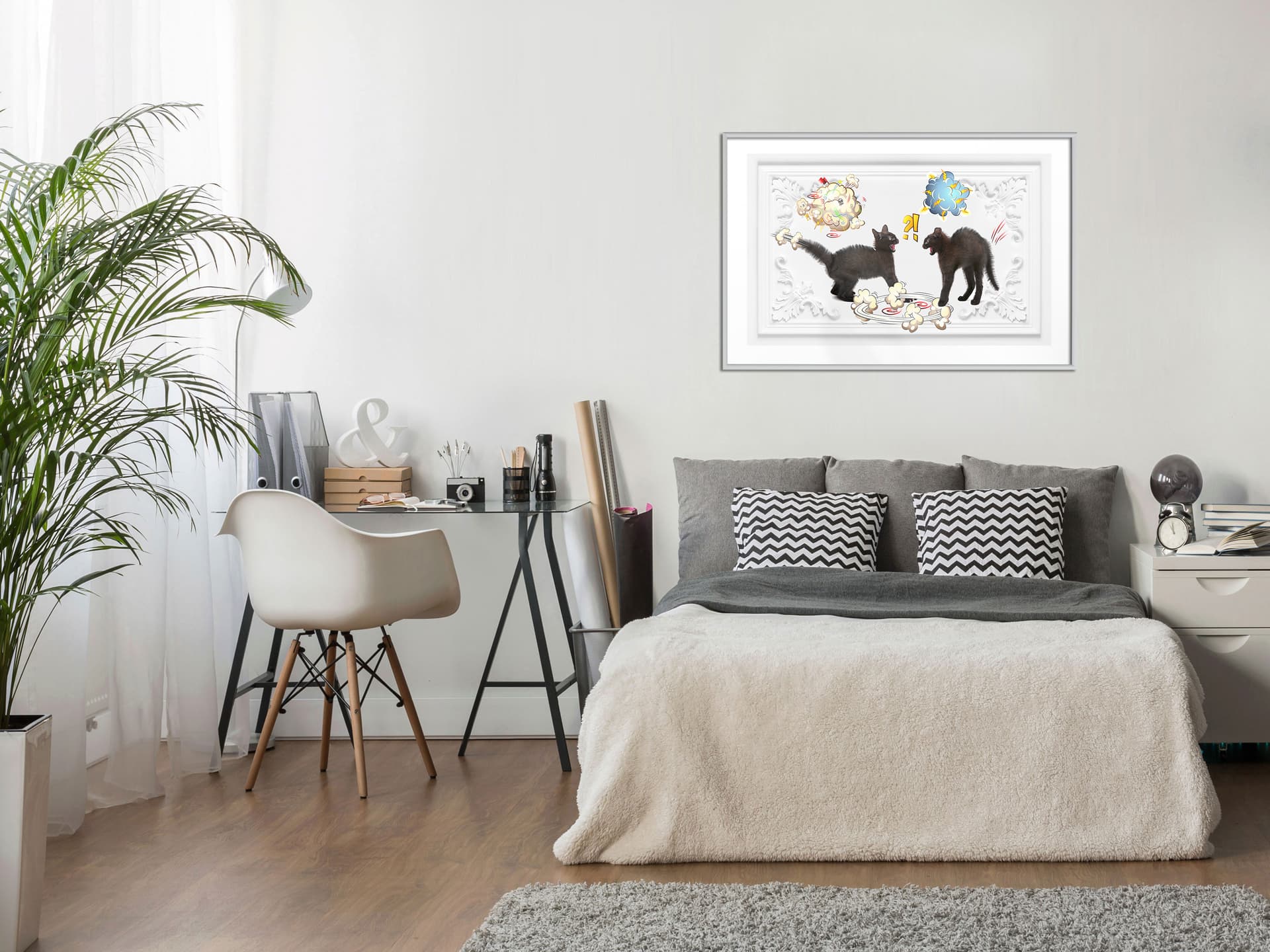 

Plakat - Darcie kotów (rozmiar 60x40, wykończenie Rama biała)