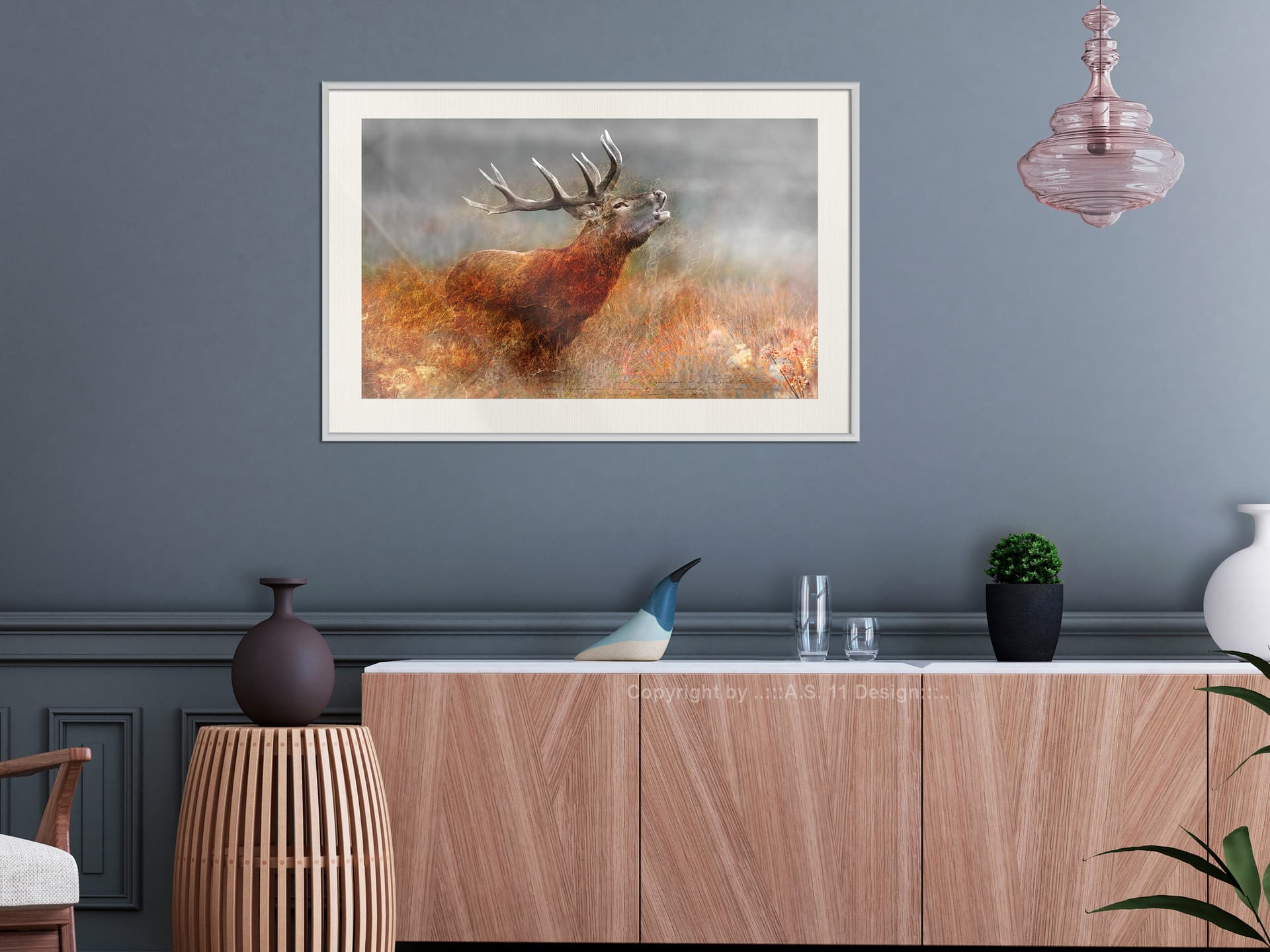 

Plakat - Rykowisko (rozmiar 30x20, wykończenie Rama biała z passe-partout)