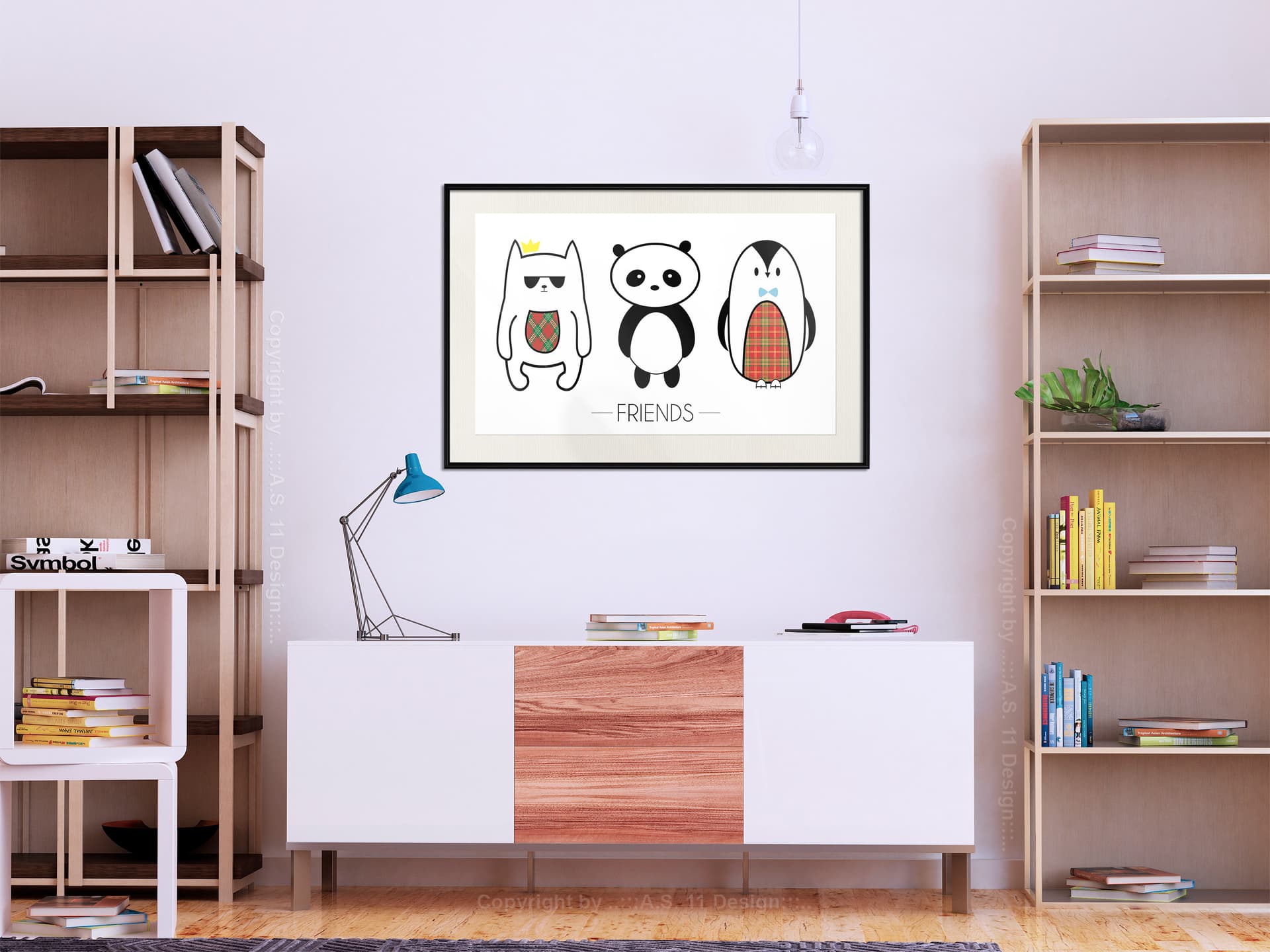 

Plakat - Kumple (rozmiar 30x20, wykończenie Rama czarna z passe-partout)