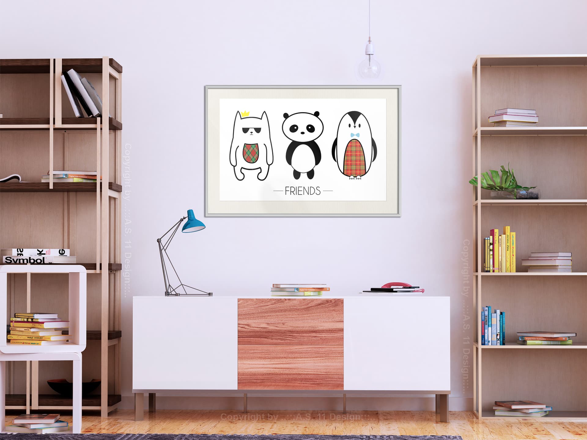 

Plakat - Kumple (rozmiar 30x20, wykończenie Rama biała z passe-partout)