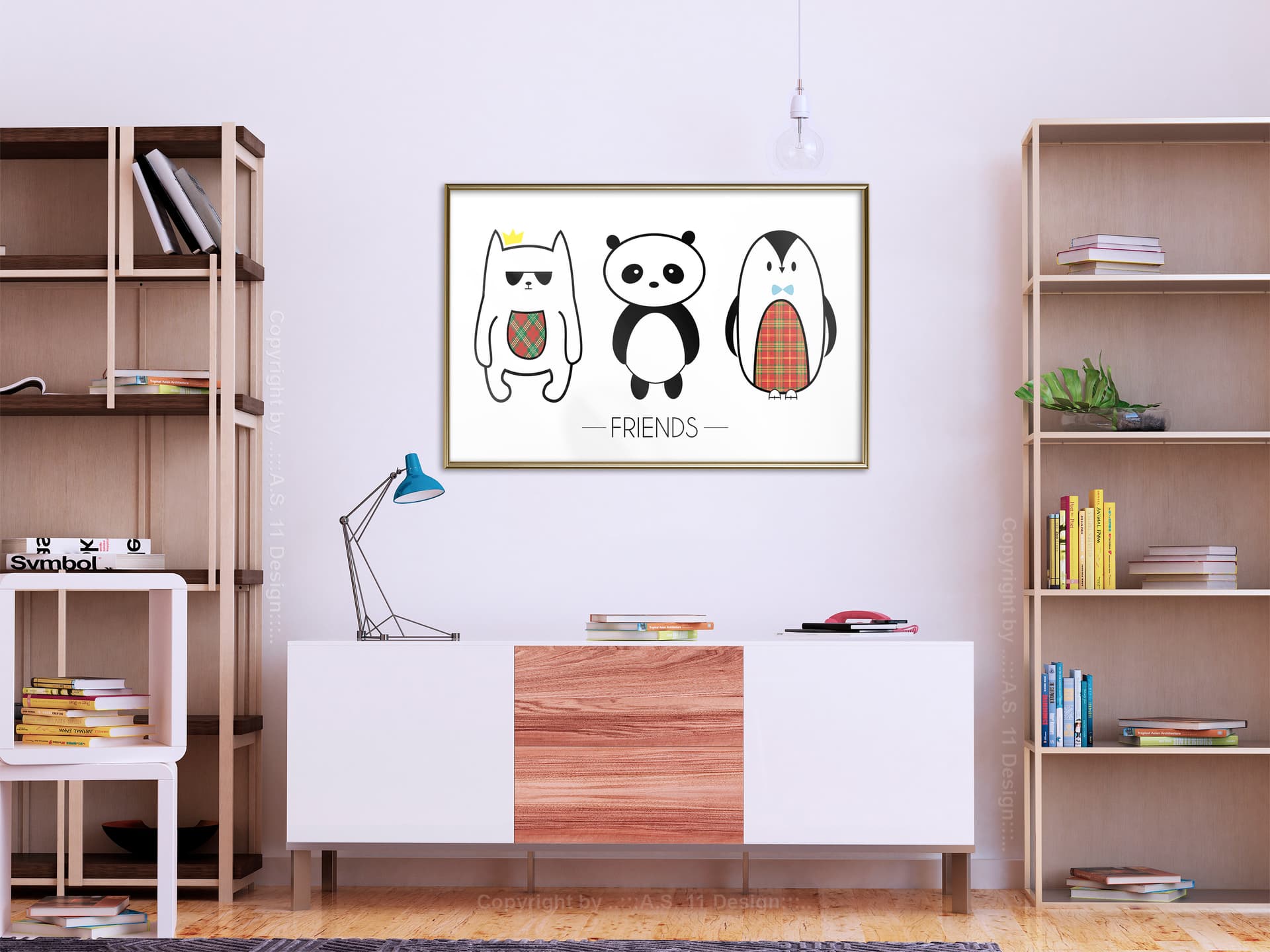 

Plakat - Kumple (rozmiar 90x60, wykończenie Rama złota)