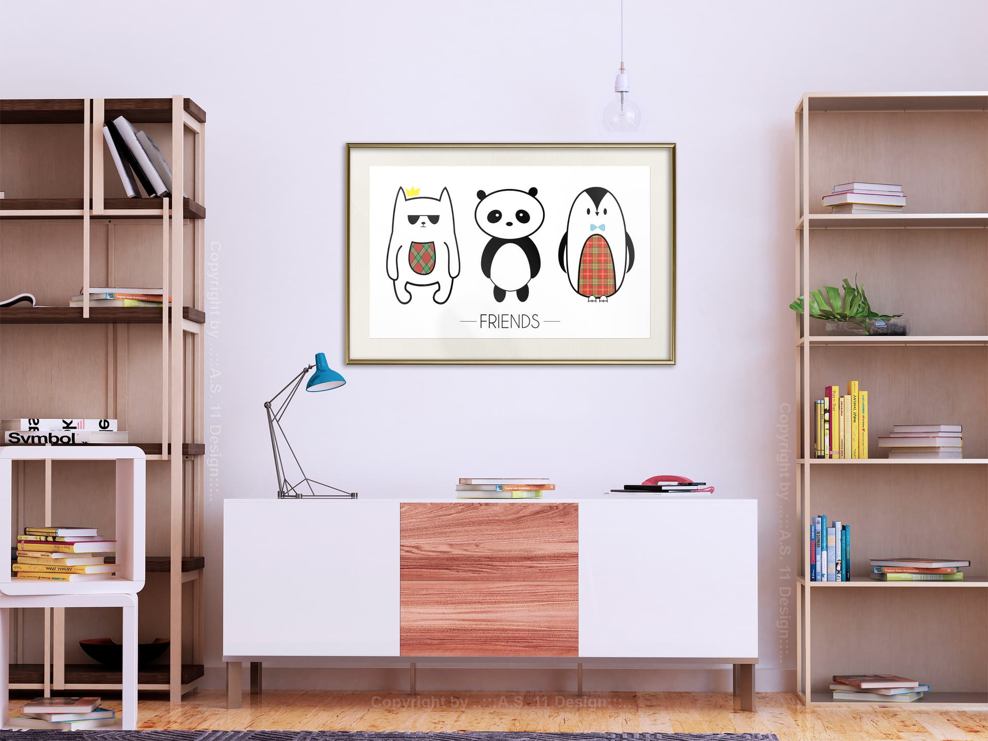 

Plakat - Kumple (rozmiar 90x60, wykończenie Rama złota z passe-partout)