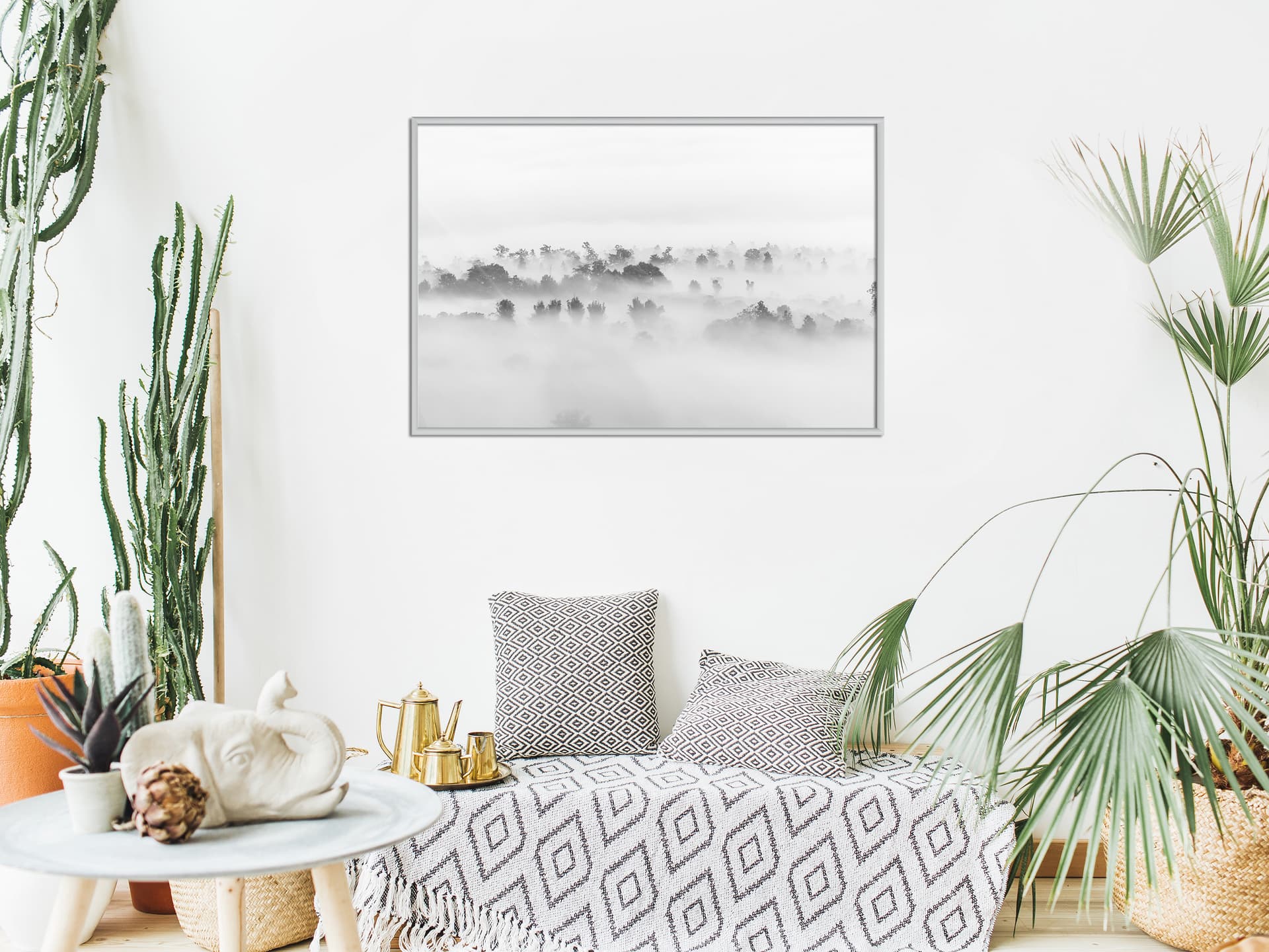 

Plakat - Mgła nad lasem (rozmiar 30x20, wykończenie Rama biała)