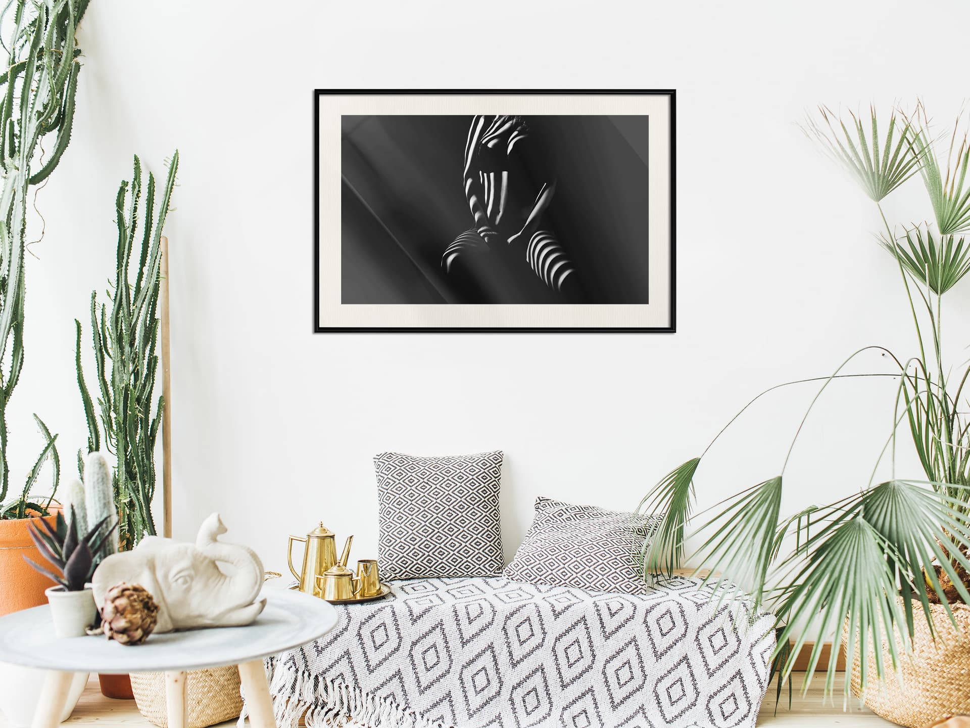 

Plakat - Cień żaluzji (rozmiar 90x60, wykończenie Rama czarna z passe-partout)