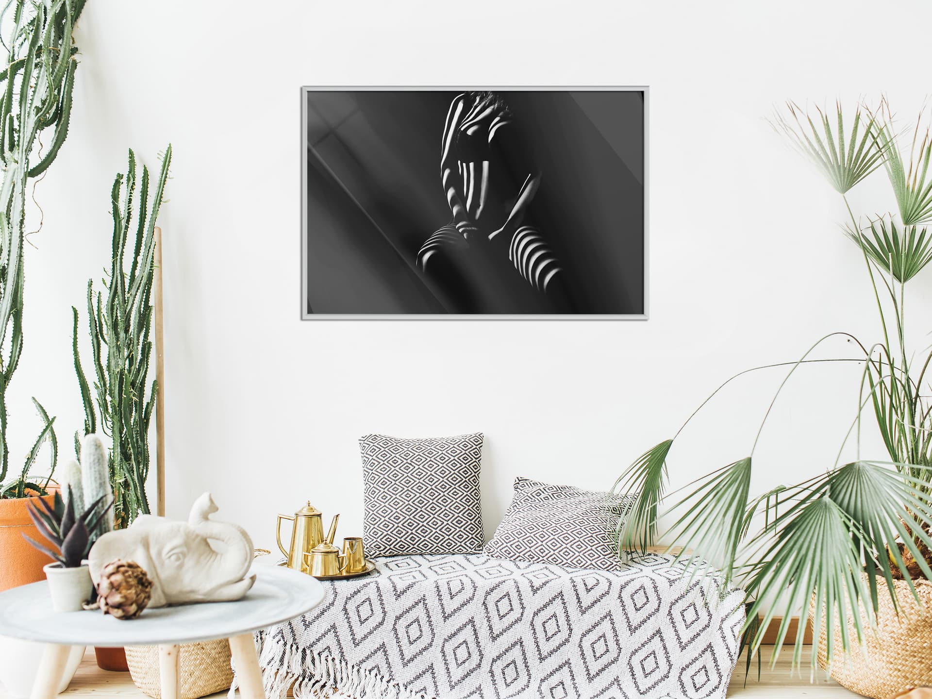 

Plakat - Cień żaluzji (rozmiar 30x20, wykończenie Rama biała)