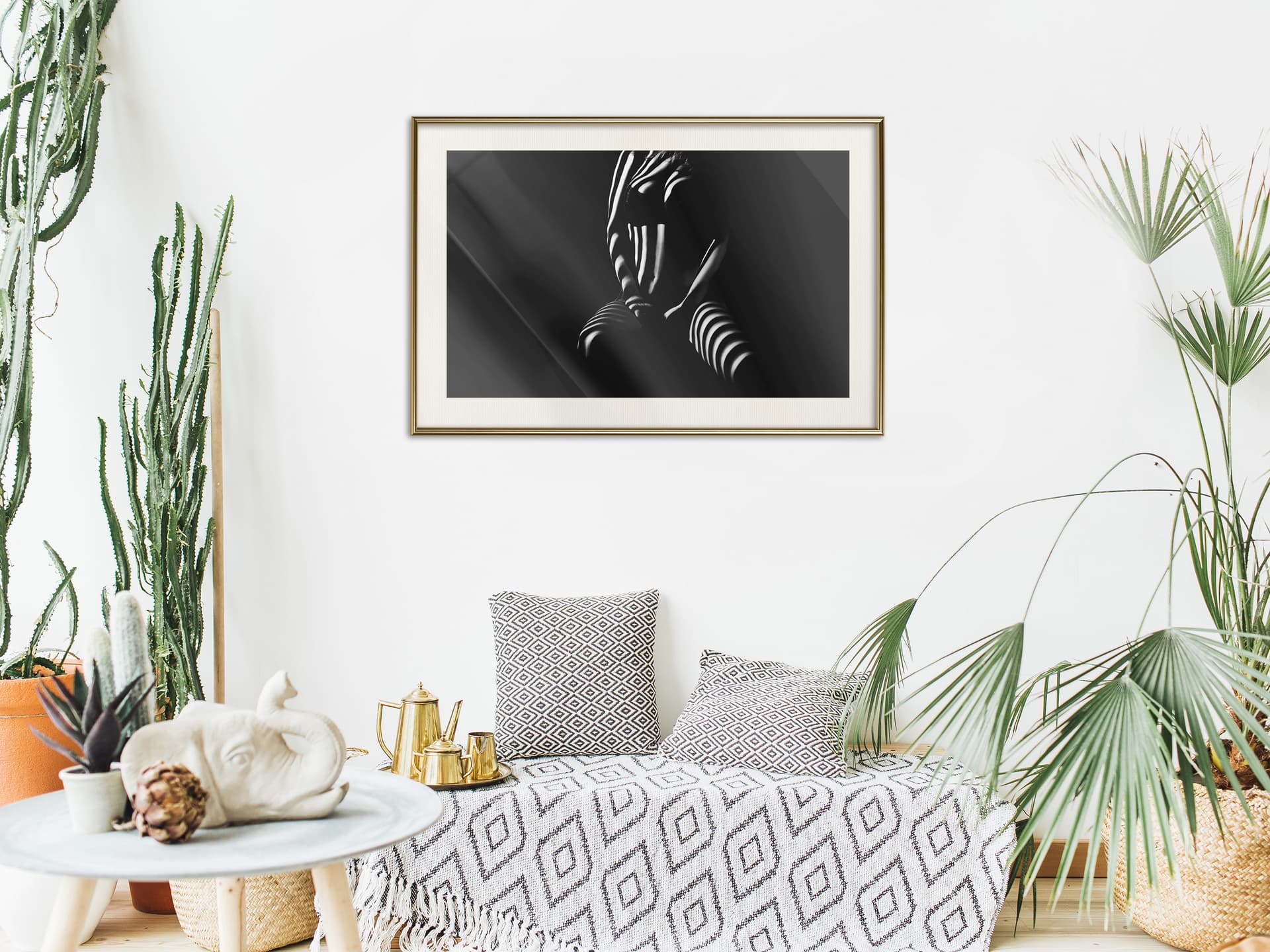 

Plakat - Cień żaluzji (rozmiar 90x60, wykończenie Rama złota z passe-partout)