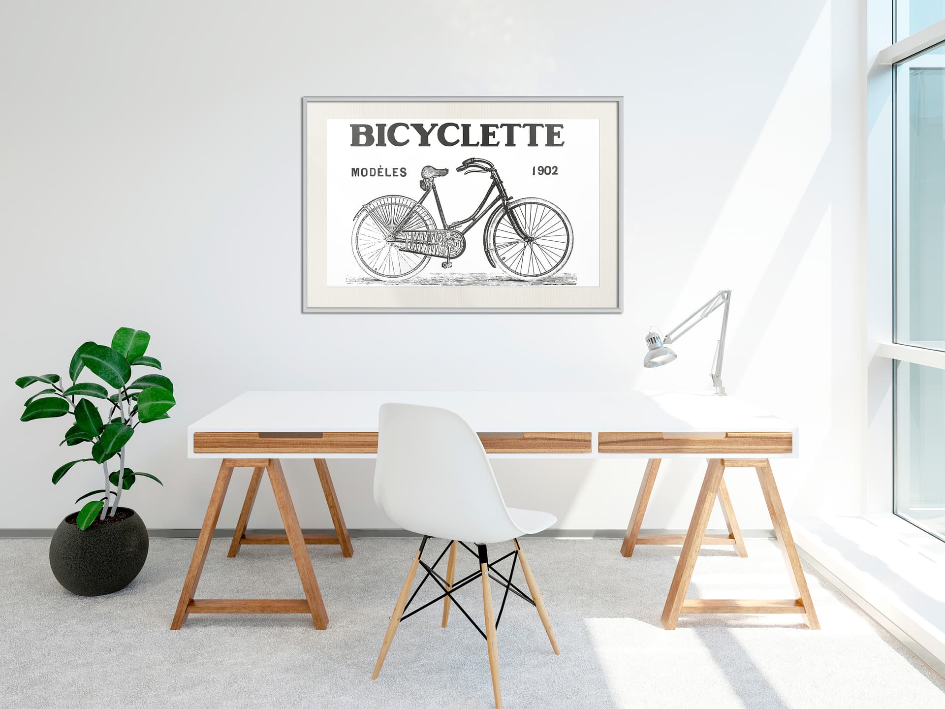 

Plakat - Bicyklet (rozmiar 90x60, wykończenie Rama biała z passe-partout)