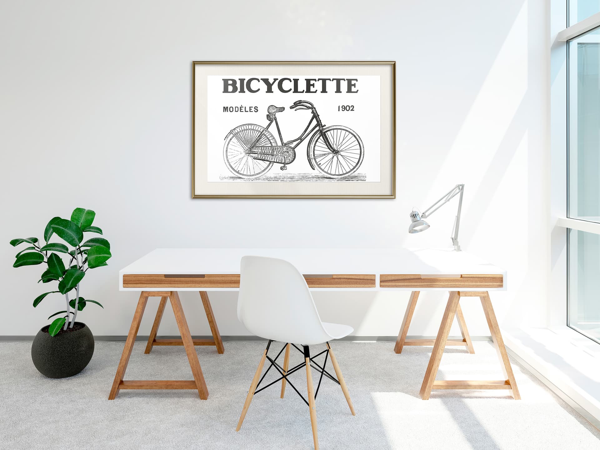 

Plakat - Bicyklet (rozmiar 30x20, wykończenie Rama złota z passe-partout)
