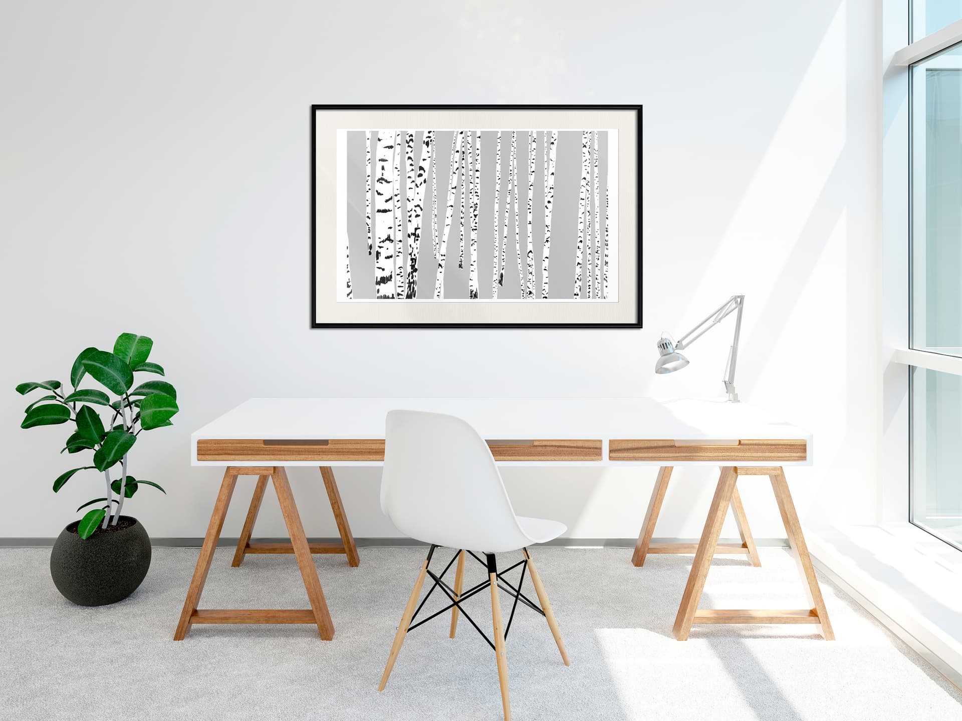 

Plakat - Brzezina (rozmiar 30x20, wykończenie Rama czarna z passe-partout)