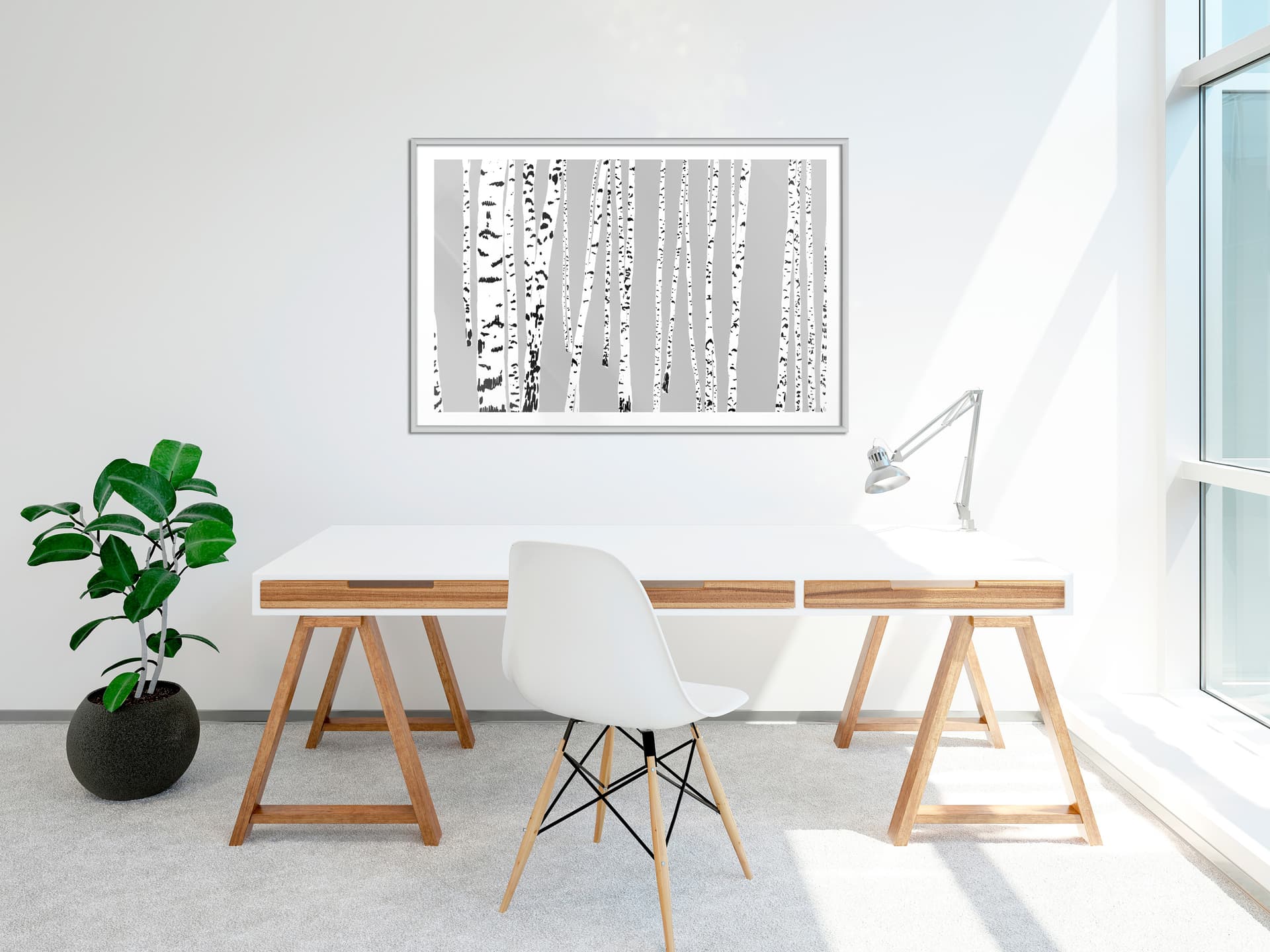 

Plakat - Brzezina (rozmiar 90x60, wykończenie Rama biała)