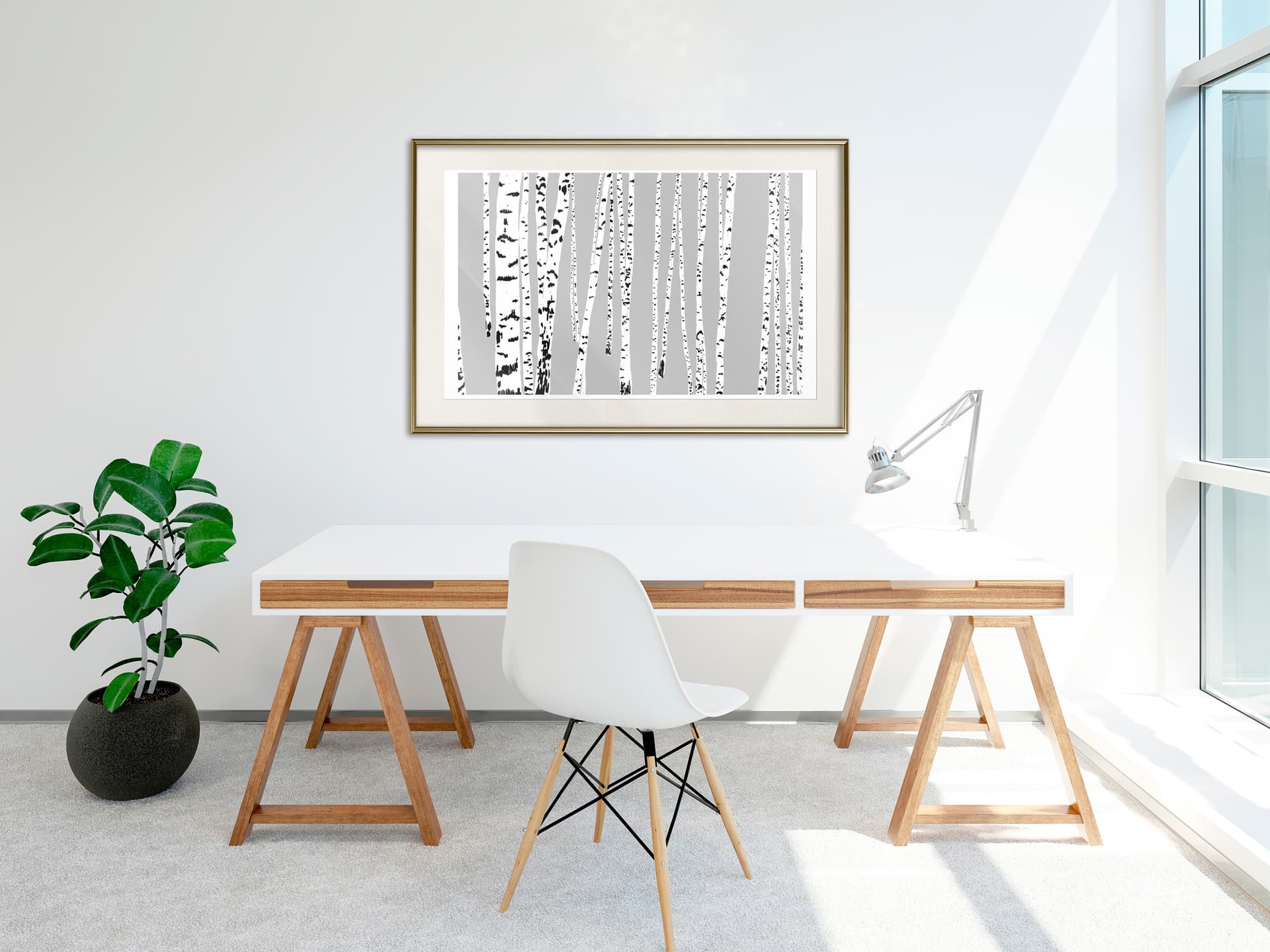 

Plakat - Brzezina (rozmiar 60x40, wykończenie Rama złota z passe-partout)